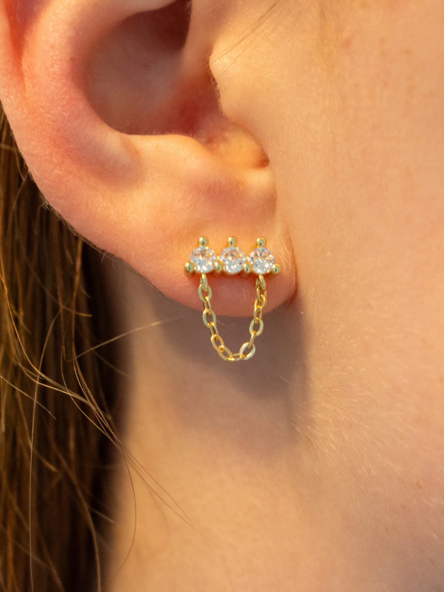 Trifecta Stone Dangle Earrings