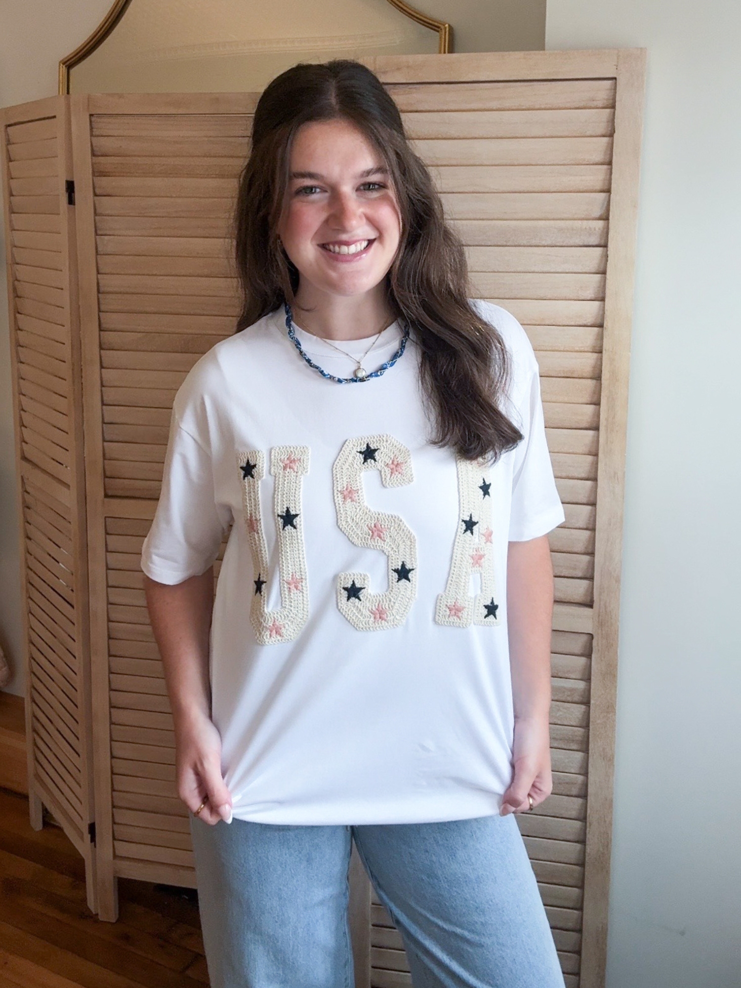 USA Crochet Star Tee