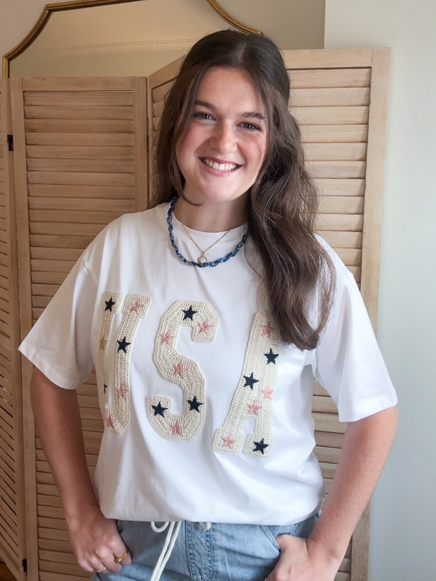 USA Crochet Star Tee