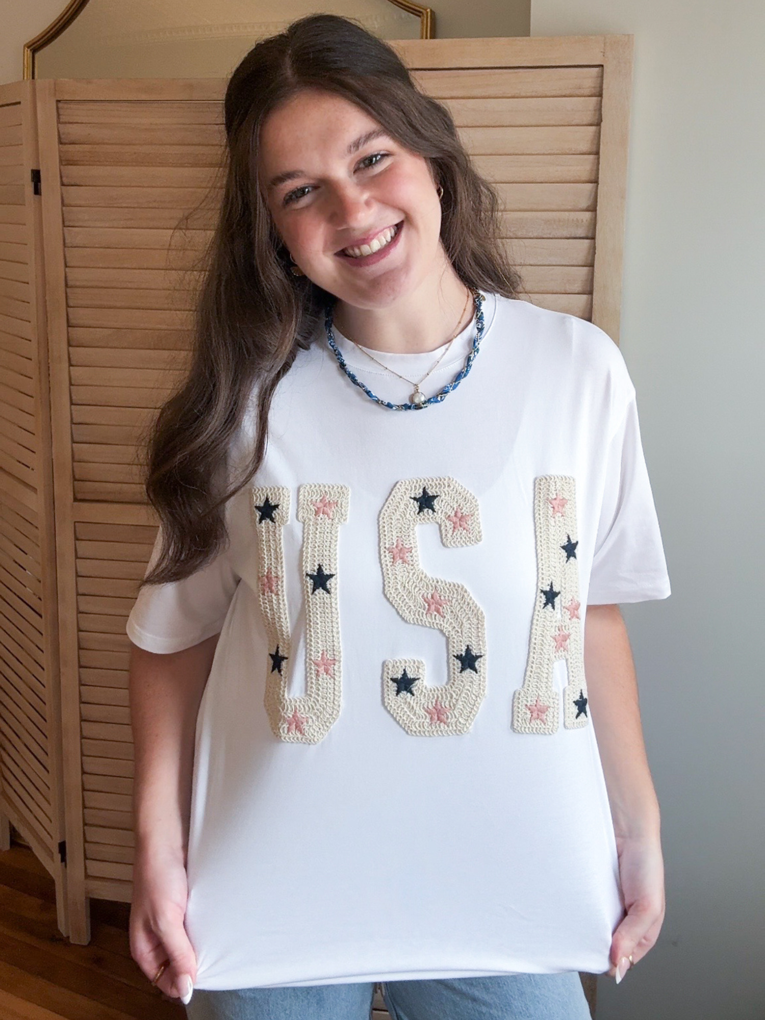 USA Crochet Star Tee