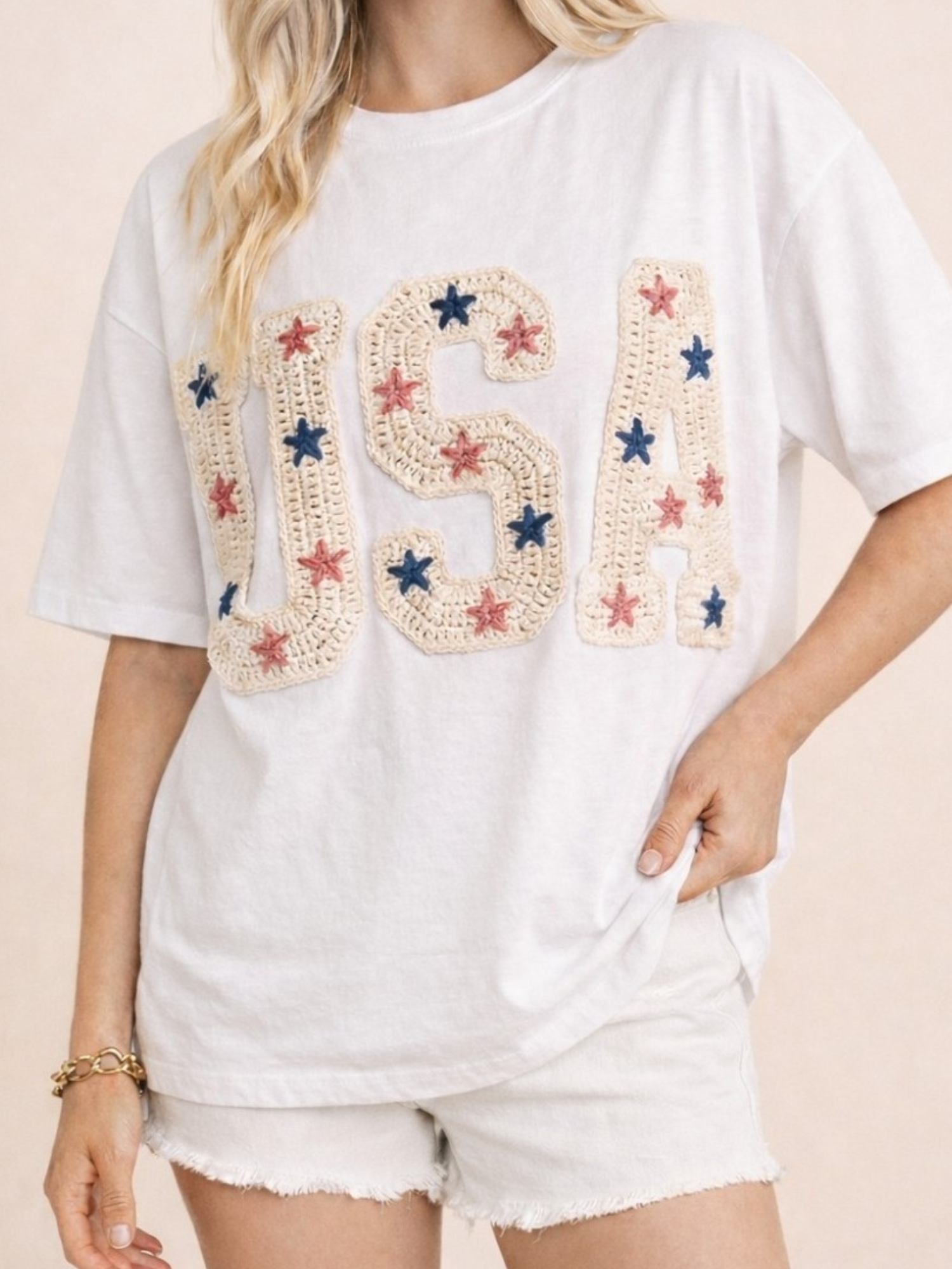 USA Crochet Star Tee