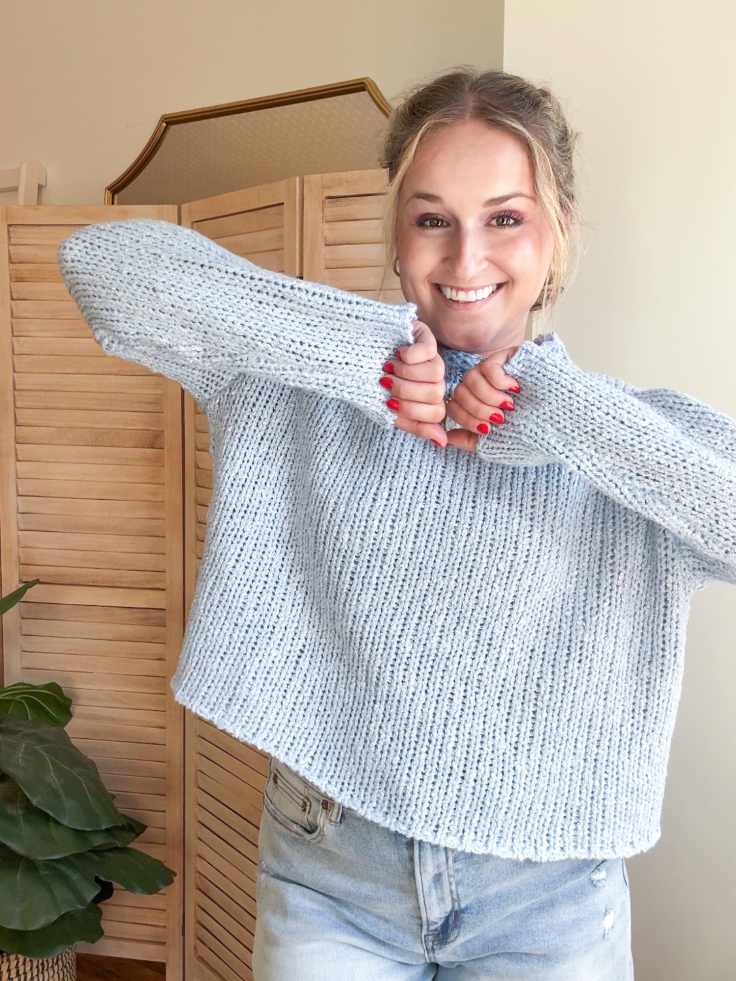 Maxine Knit Sweater - Sky Blue