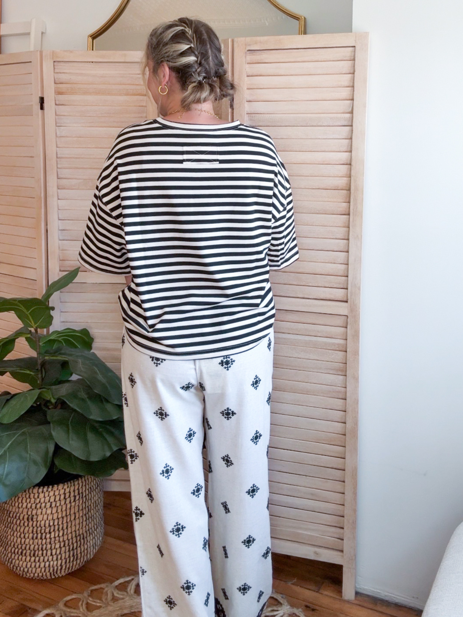 Oversized Striped Boyfriend Tee