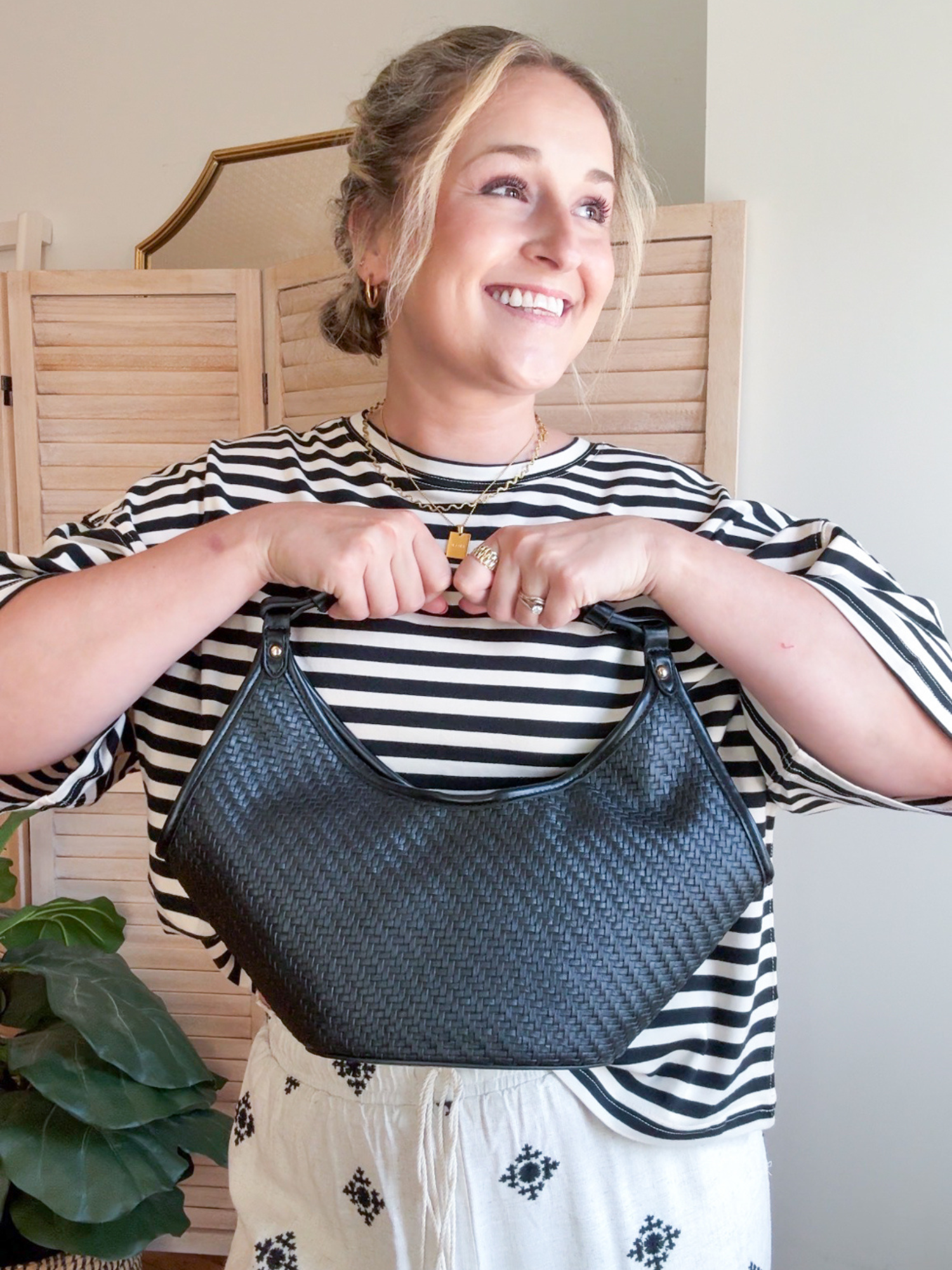 Jade Woven Hobo Bag