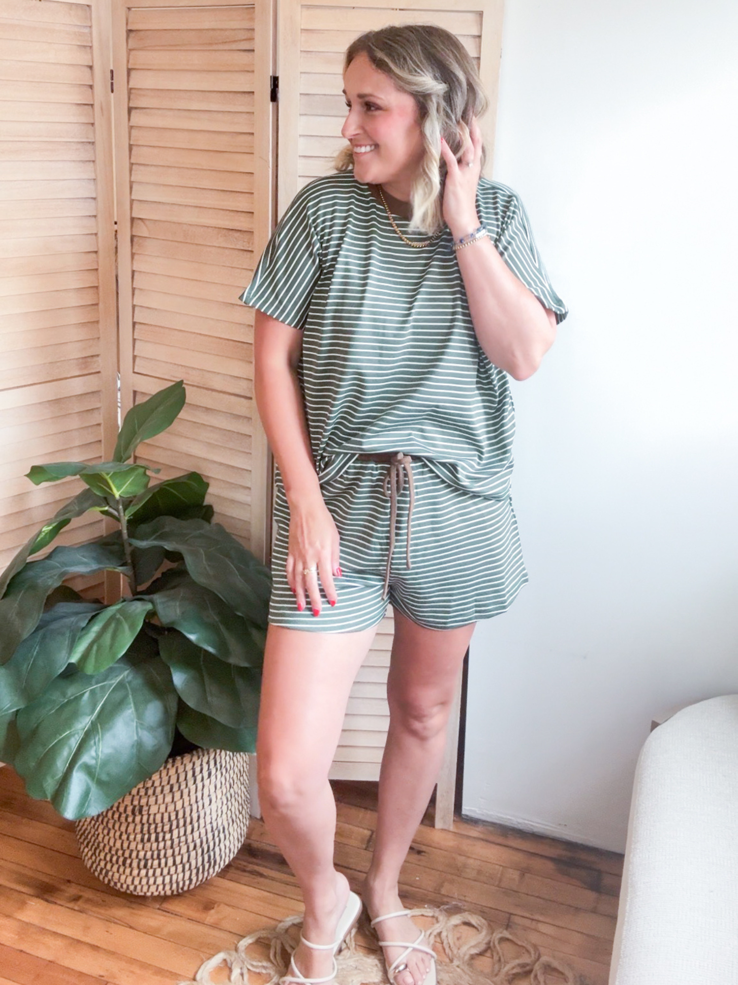Carlie Oversized Striped Tee