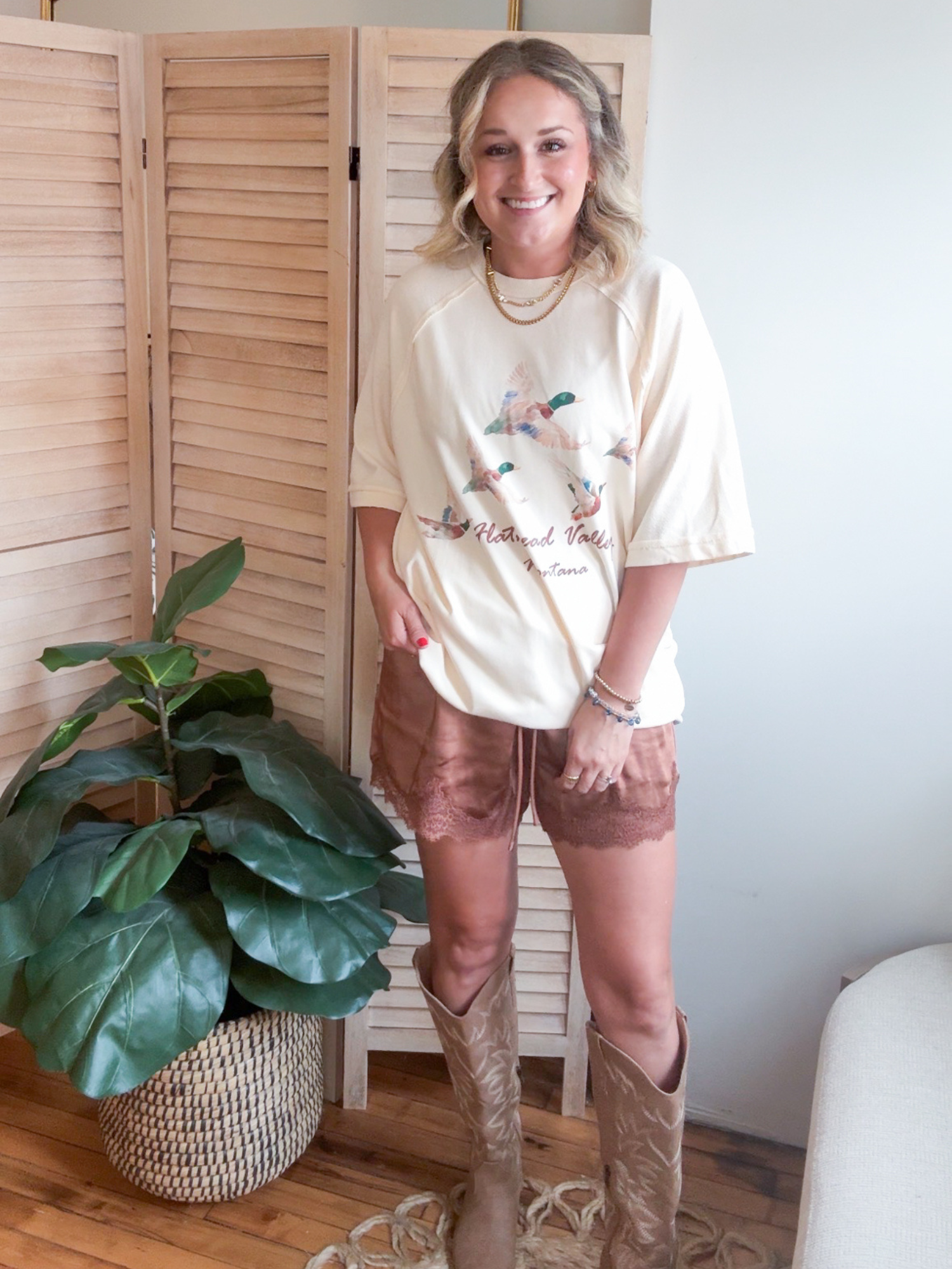 Mallard Duck French Terry Mini Dress