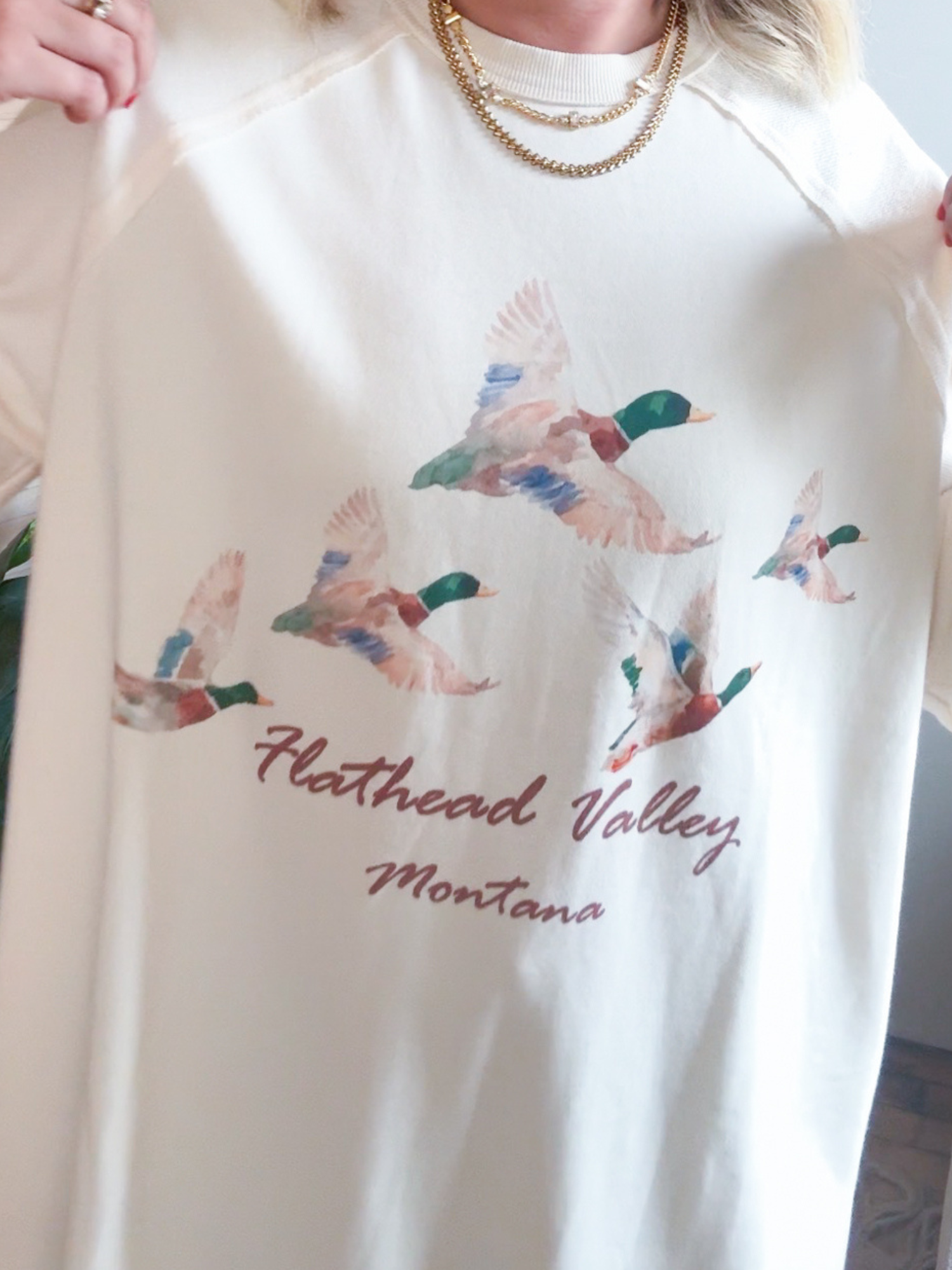 Mallard Duck French Terry Mini Dress