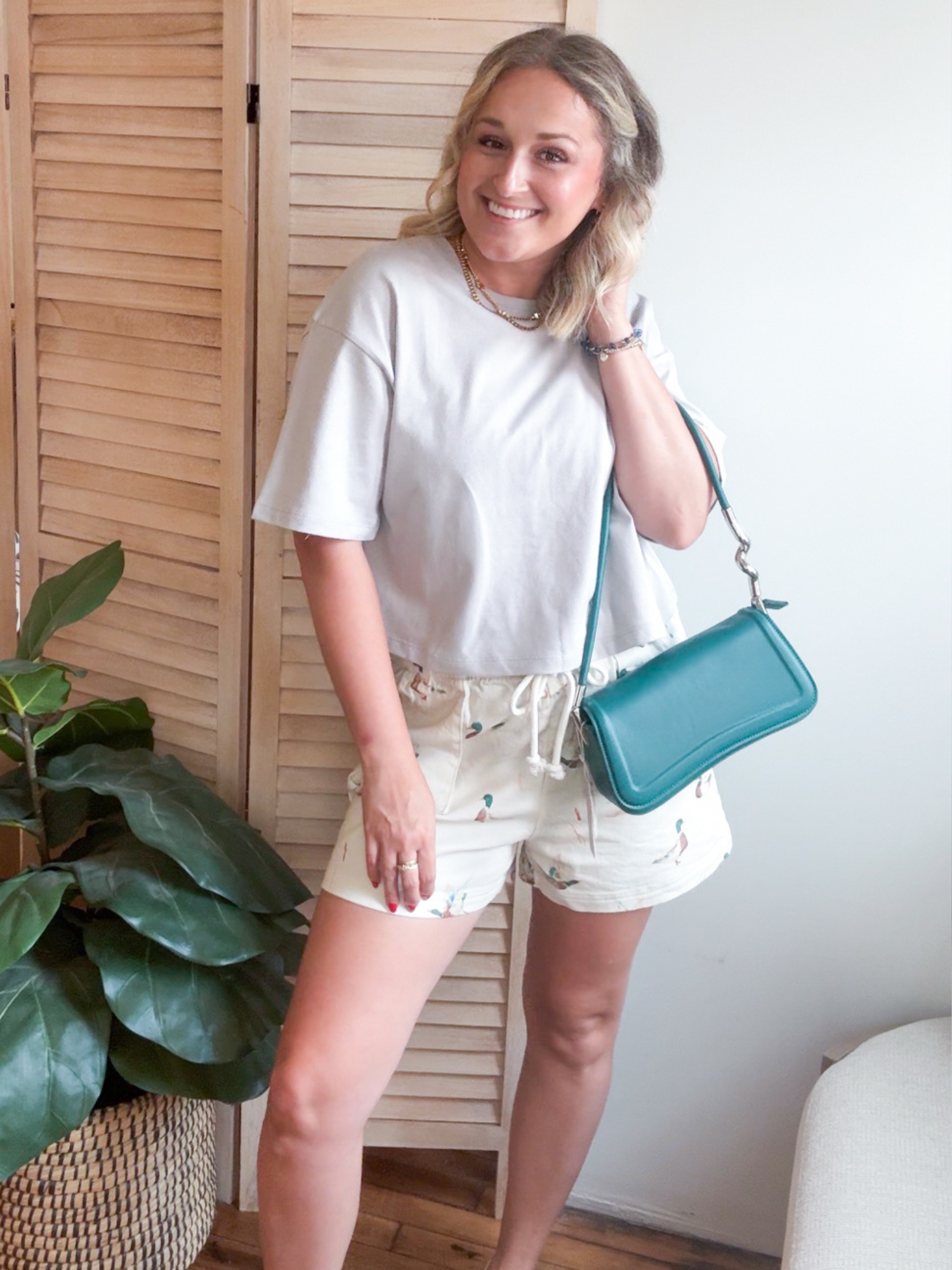 Mallard Duck Print Shorts