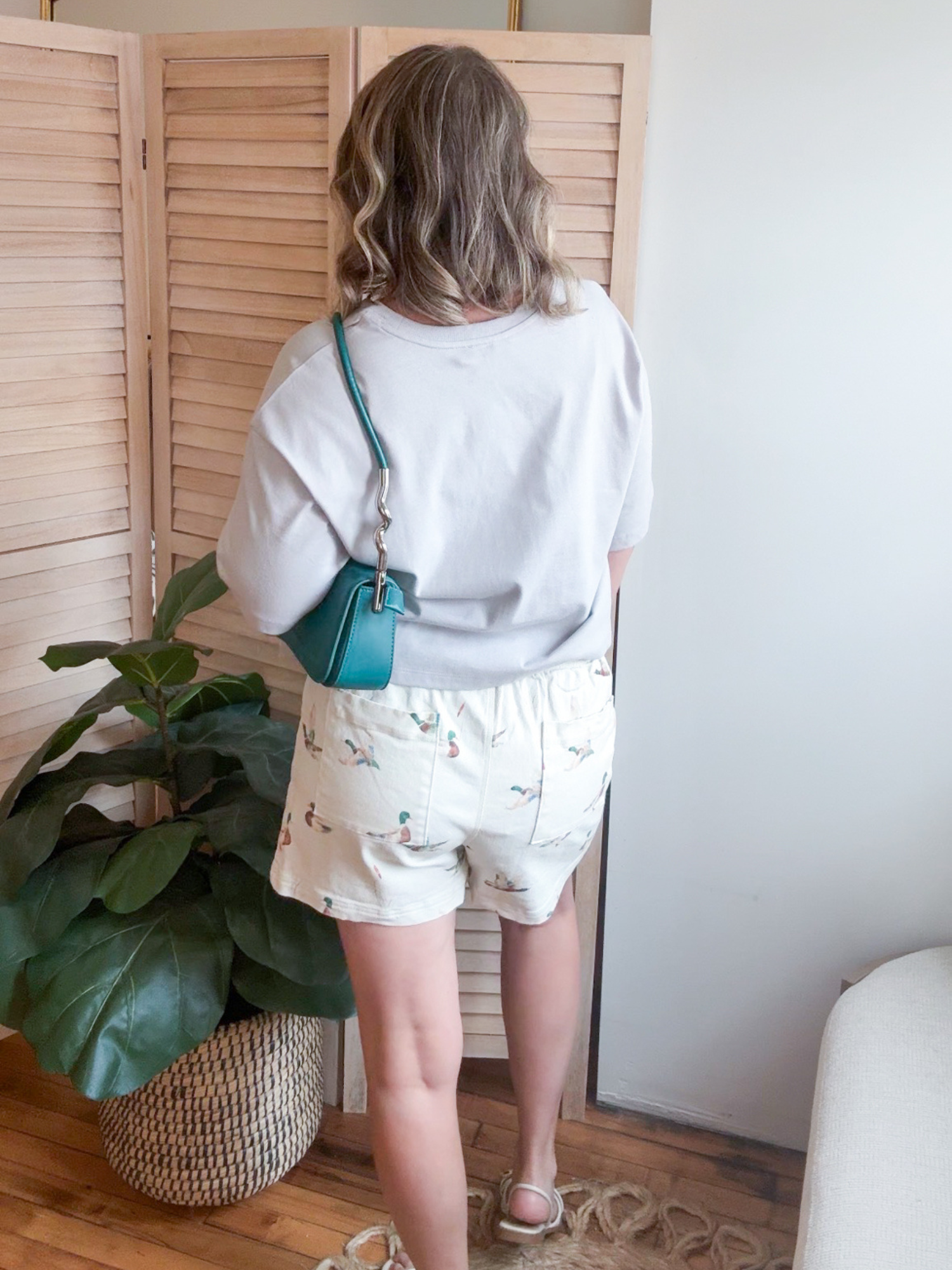 Mallard Duck Print Shorts
