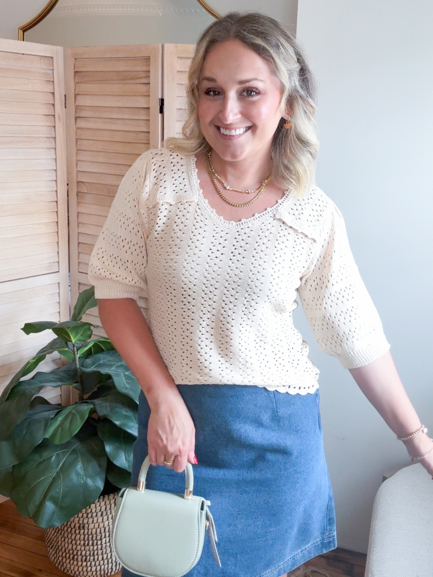 Lettie Pointelle Sweater