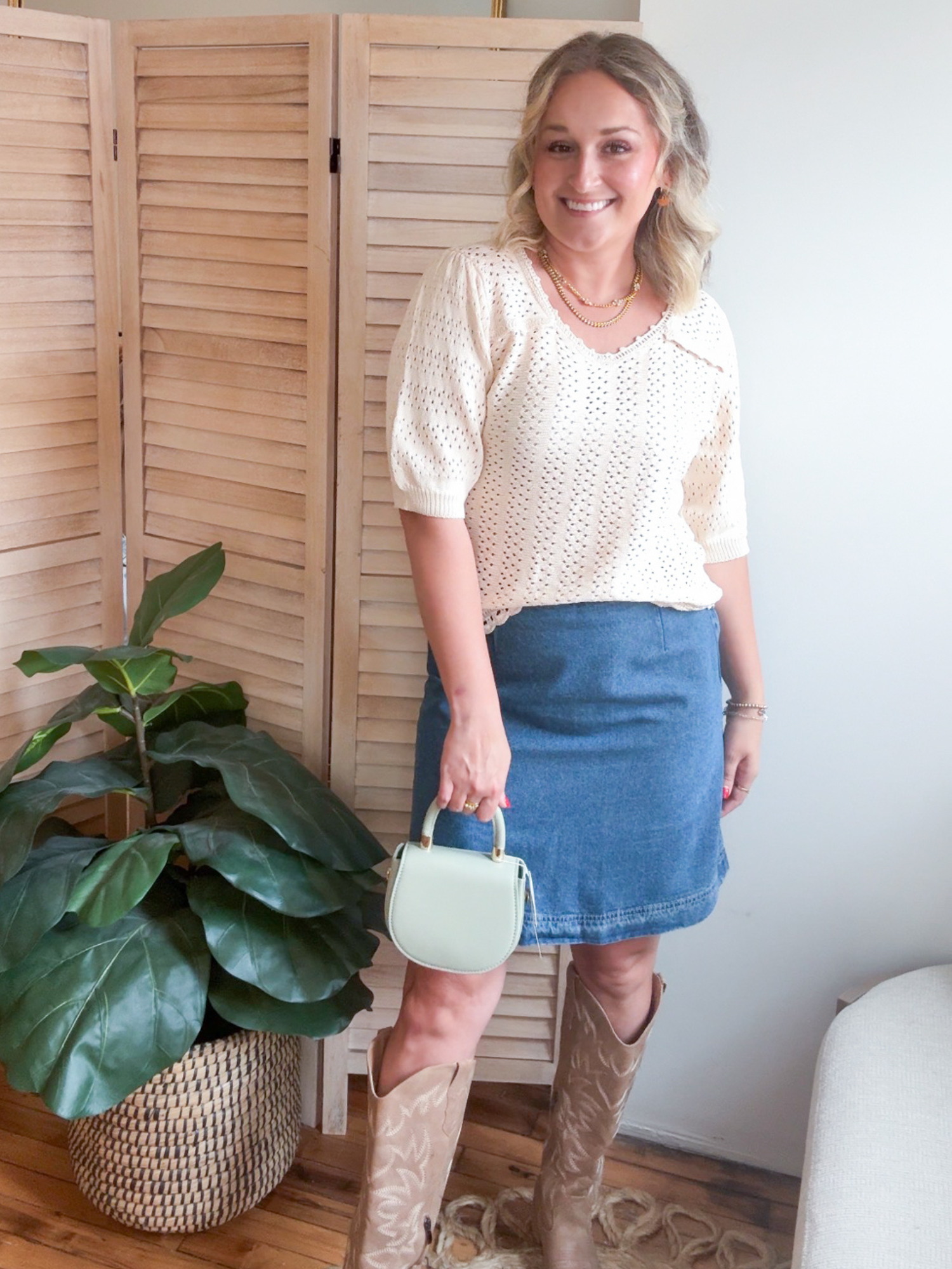 Lettie Pointelle Sweater