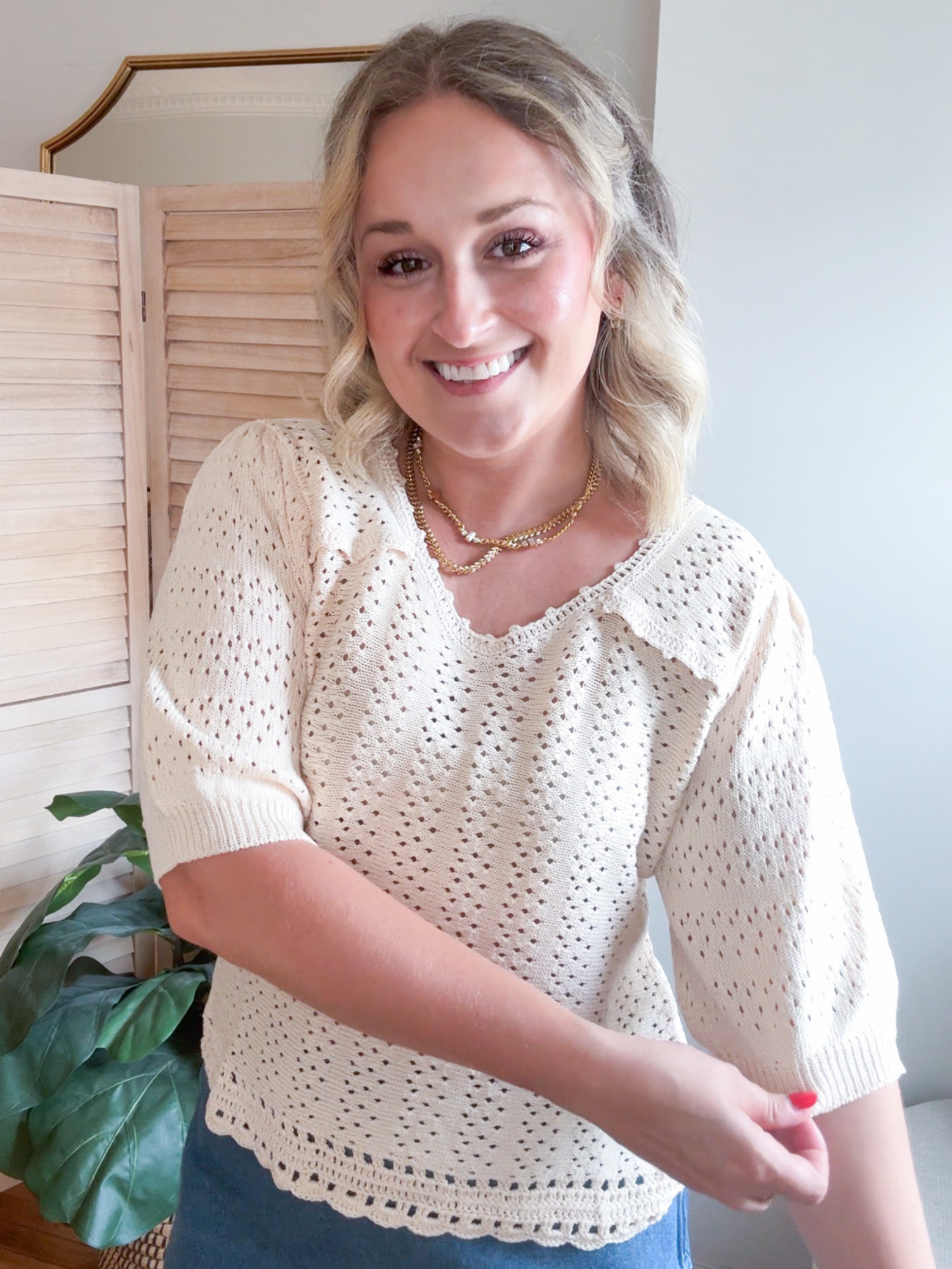 Lettie Pointelle Sweater