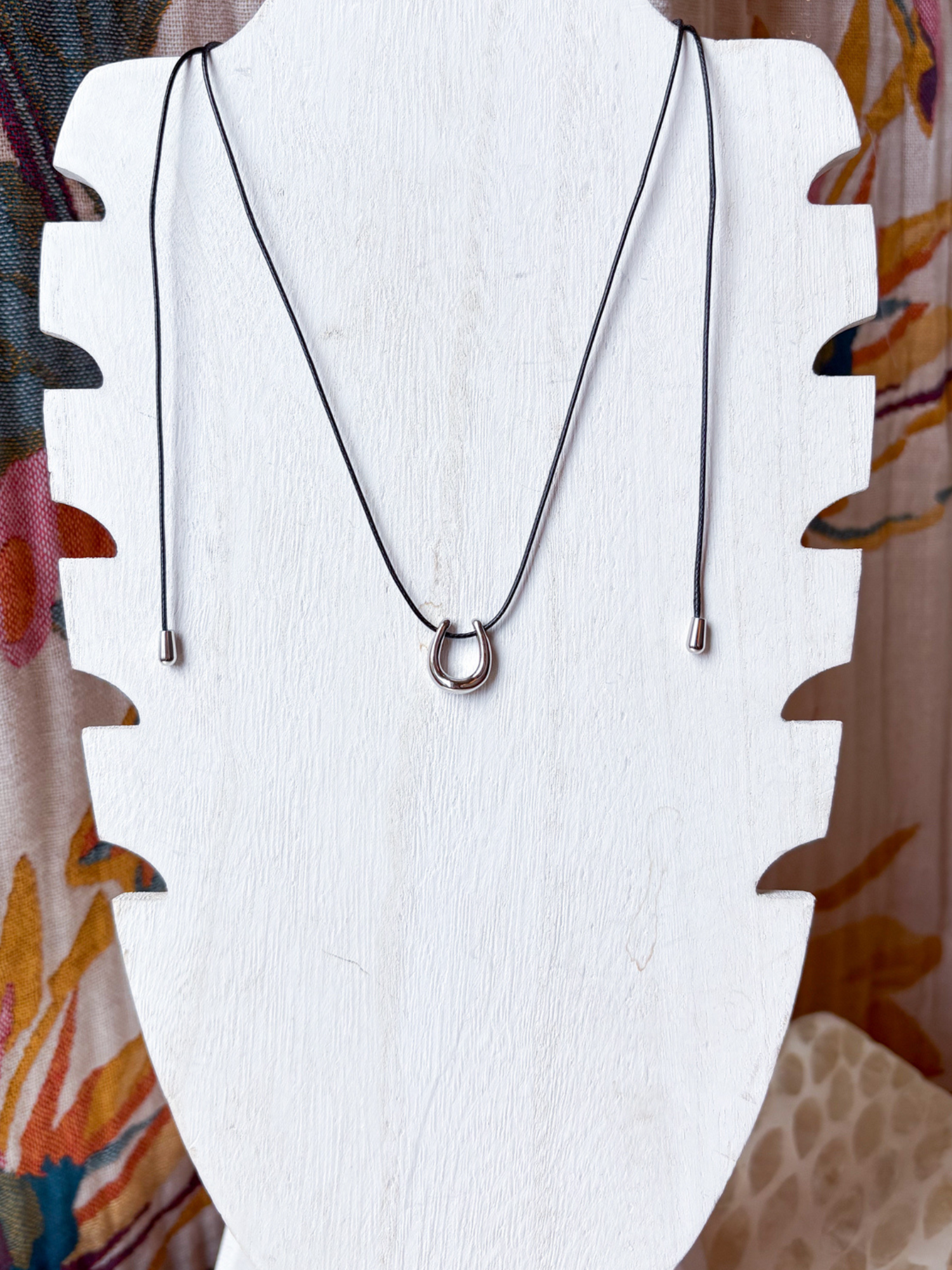 Horseshoe Wrap Necklace - Silver