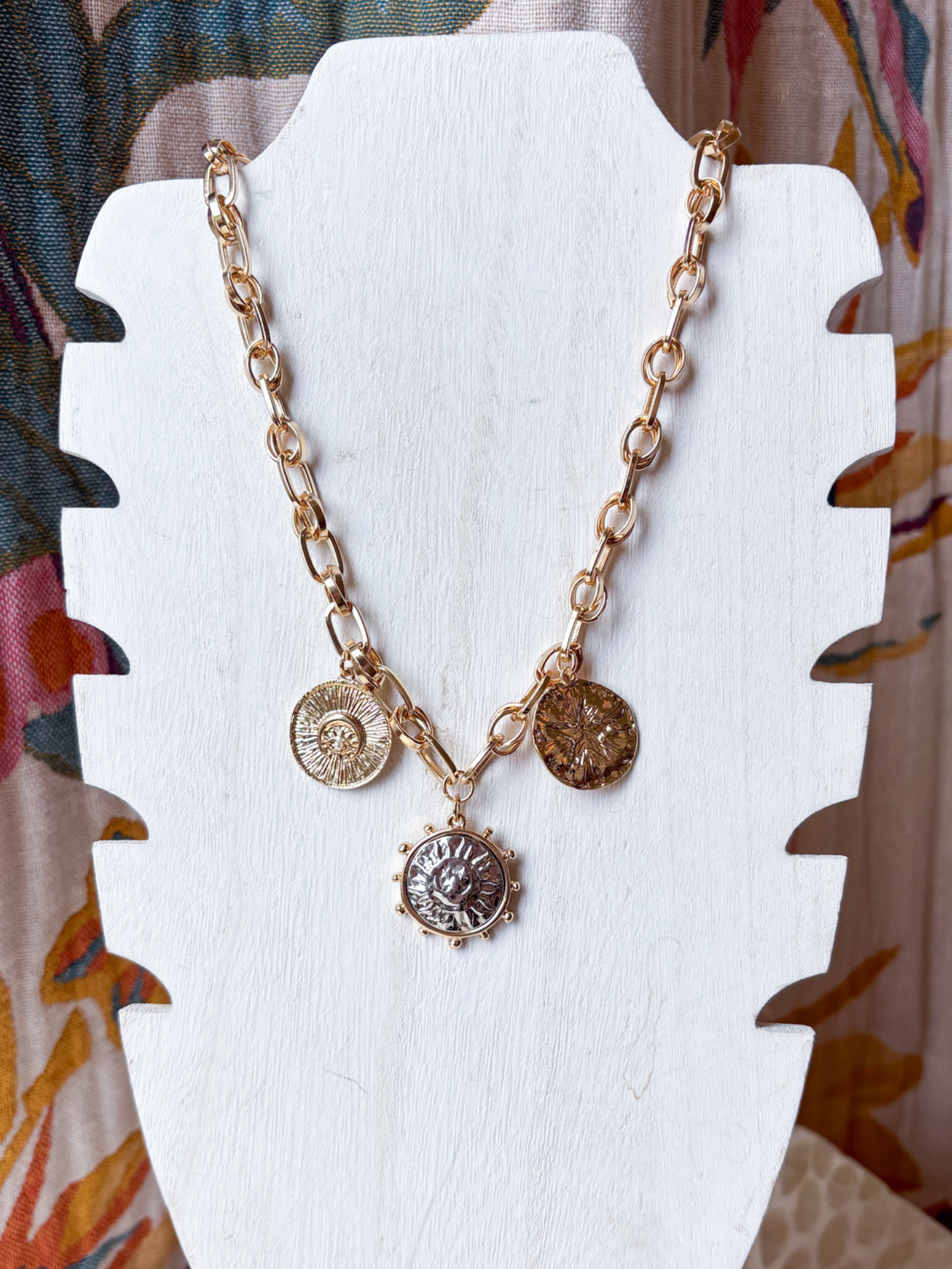 Mixed Coin Charm Necklace