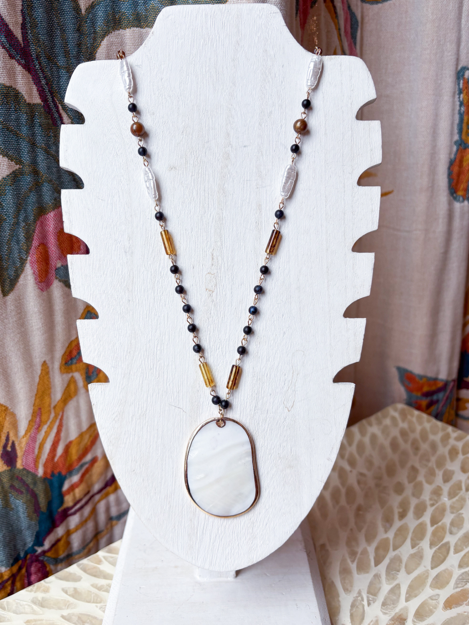 Mother Of Pearl Pendant Necklace