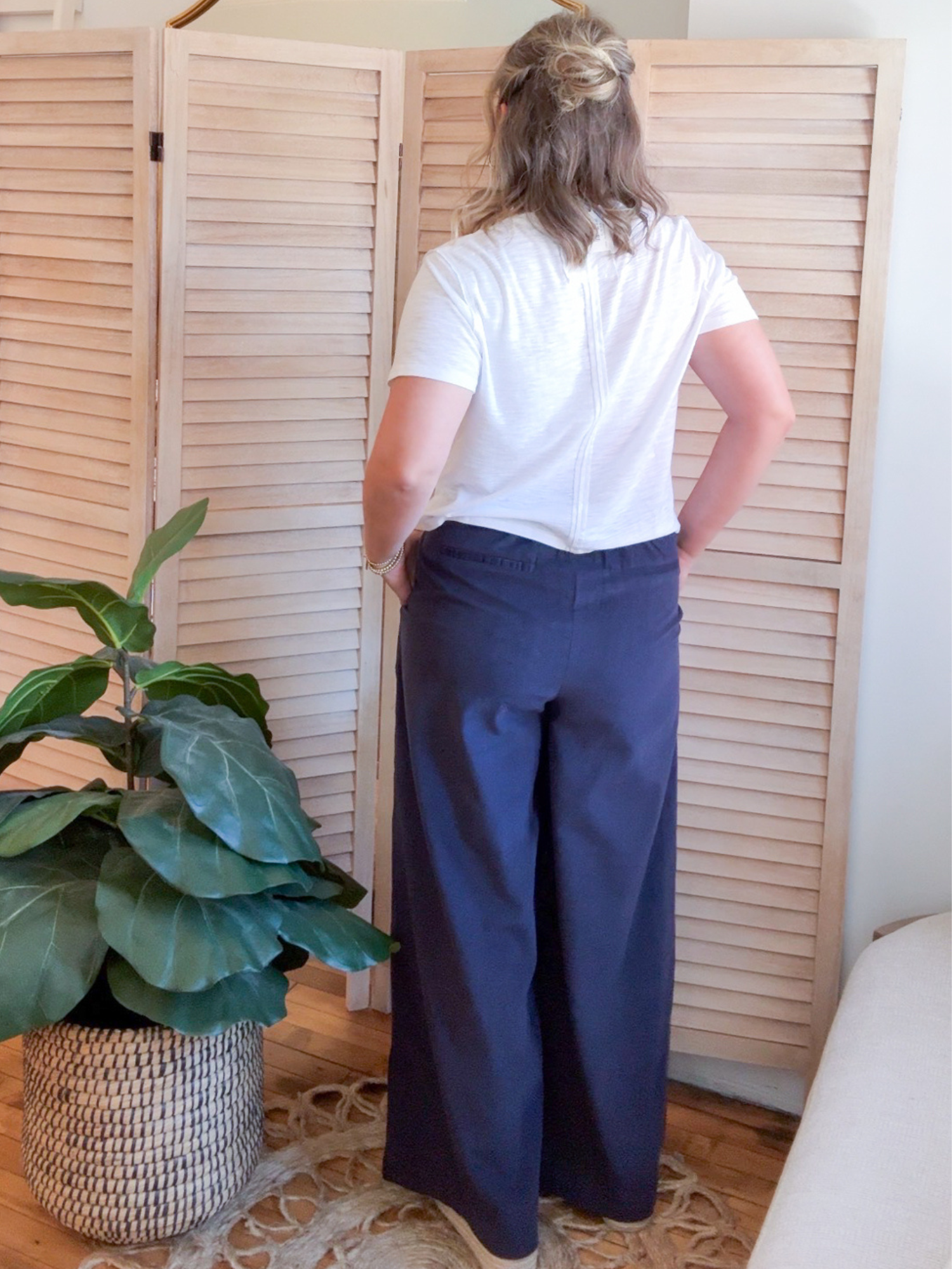 Aniston Pleated Wide Leg Corduroy Pants