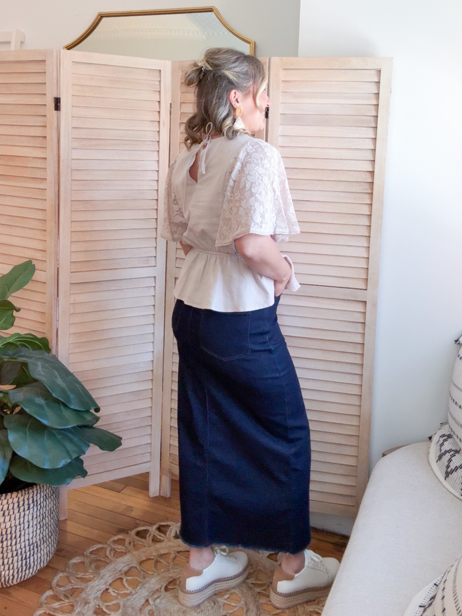 Kenley Lace Peplum Top