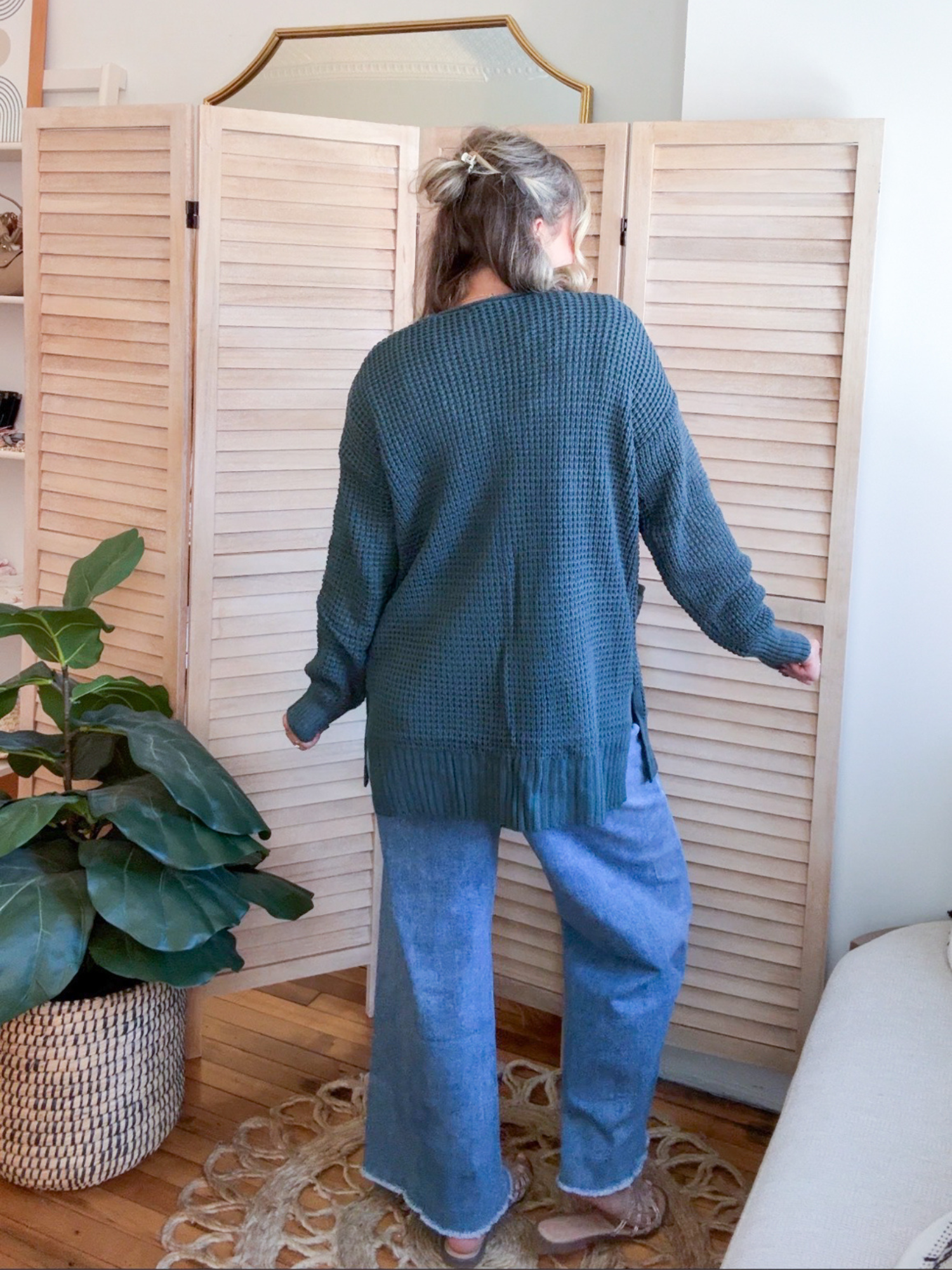 Averie Waffle Knit Cardigan