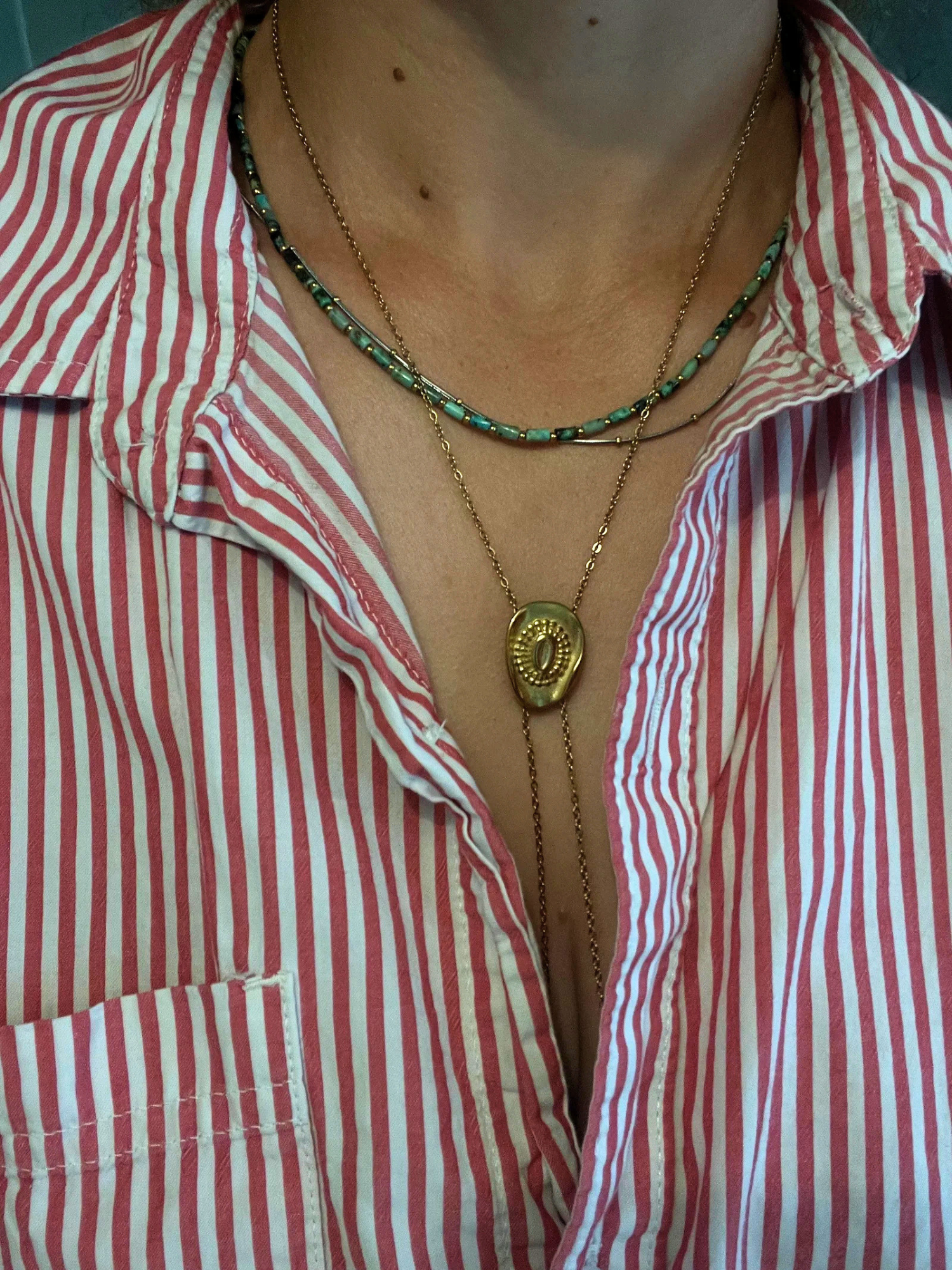 Bolo Tie Cowgirl Hat Necklace