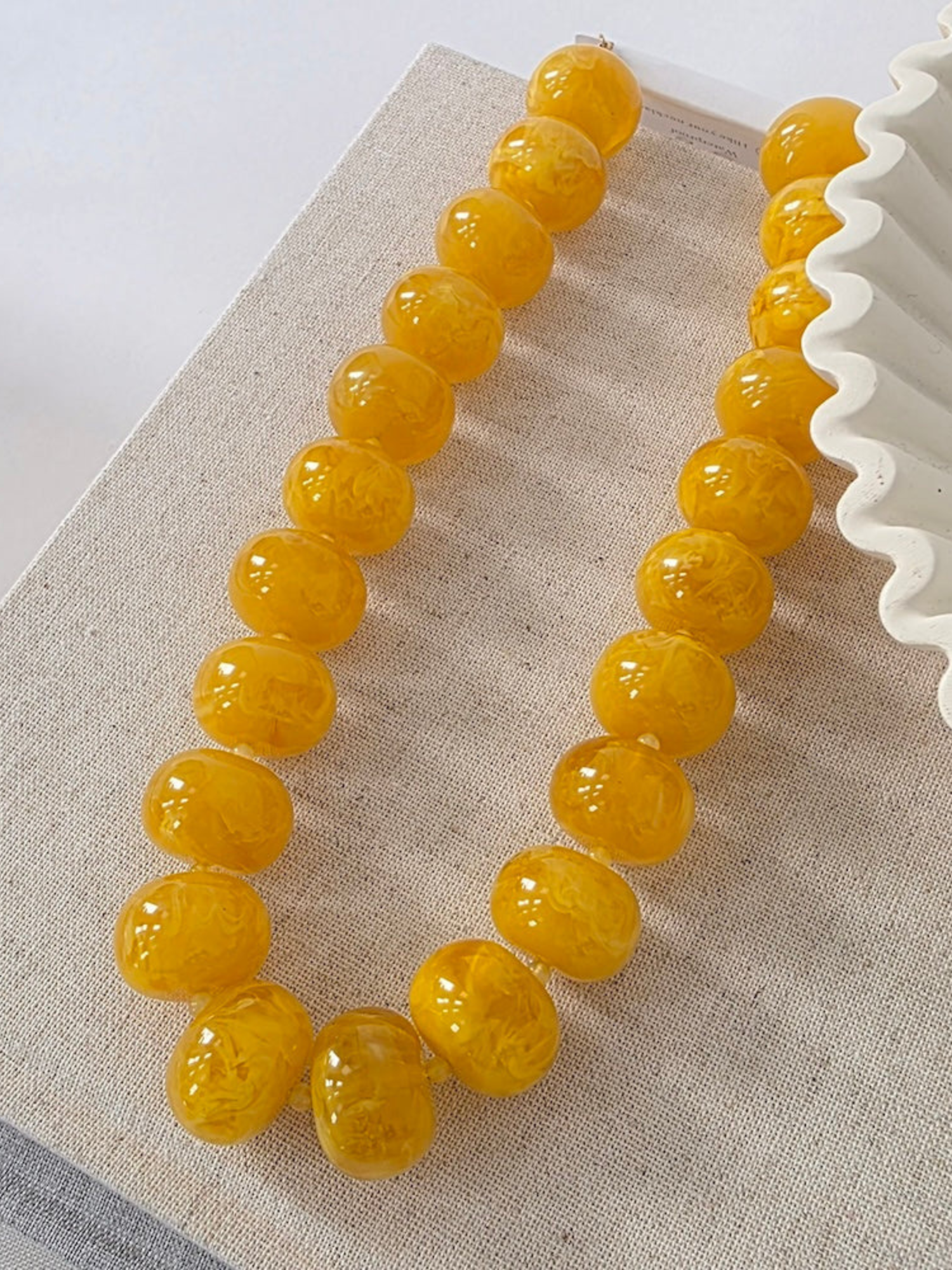 Bella Beaded Necklace - Honey - The Collective Rose