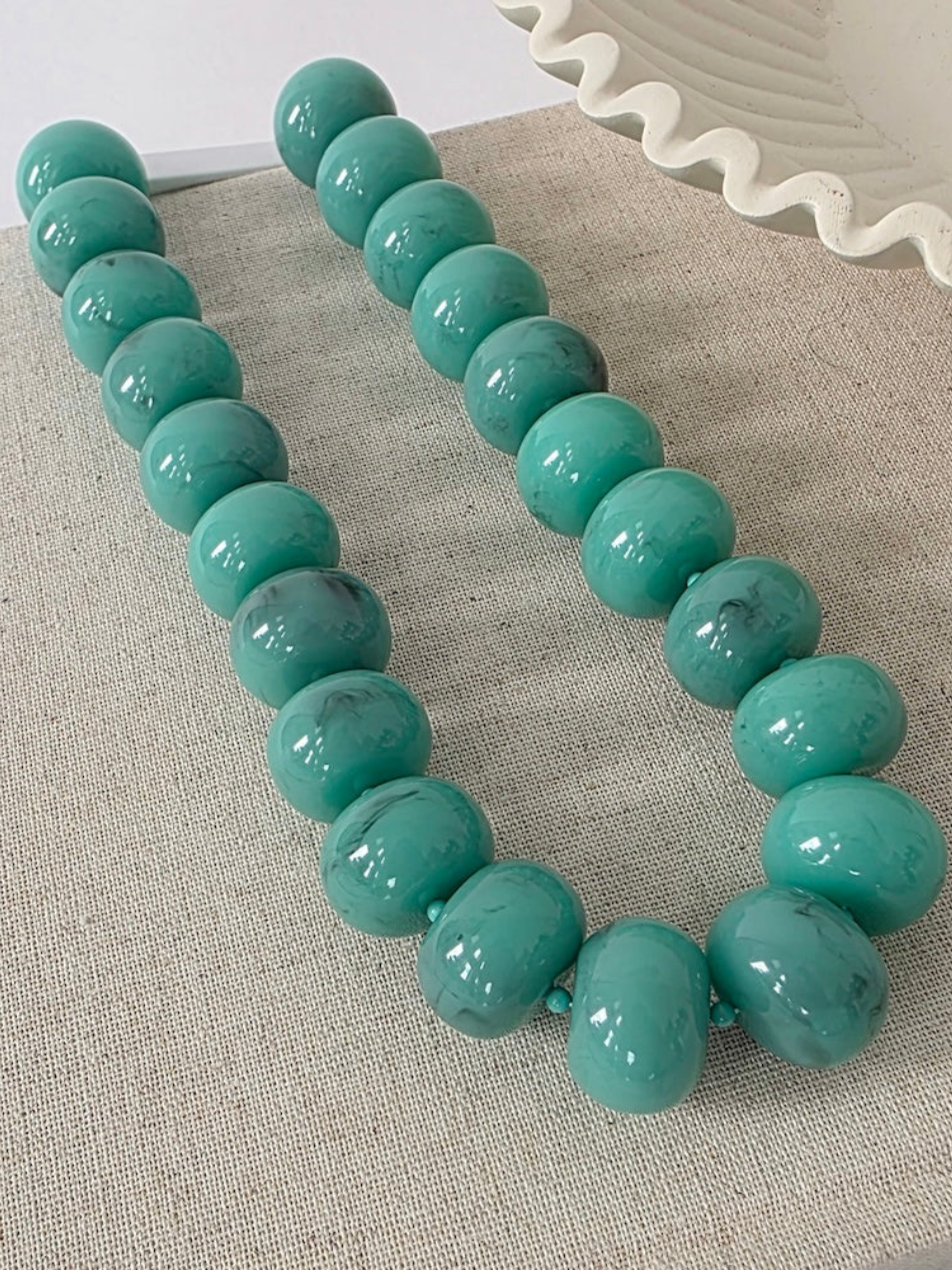 Bella Beaded Necklace - Teal - The Collective Rose