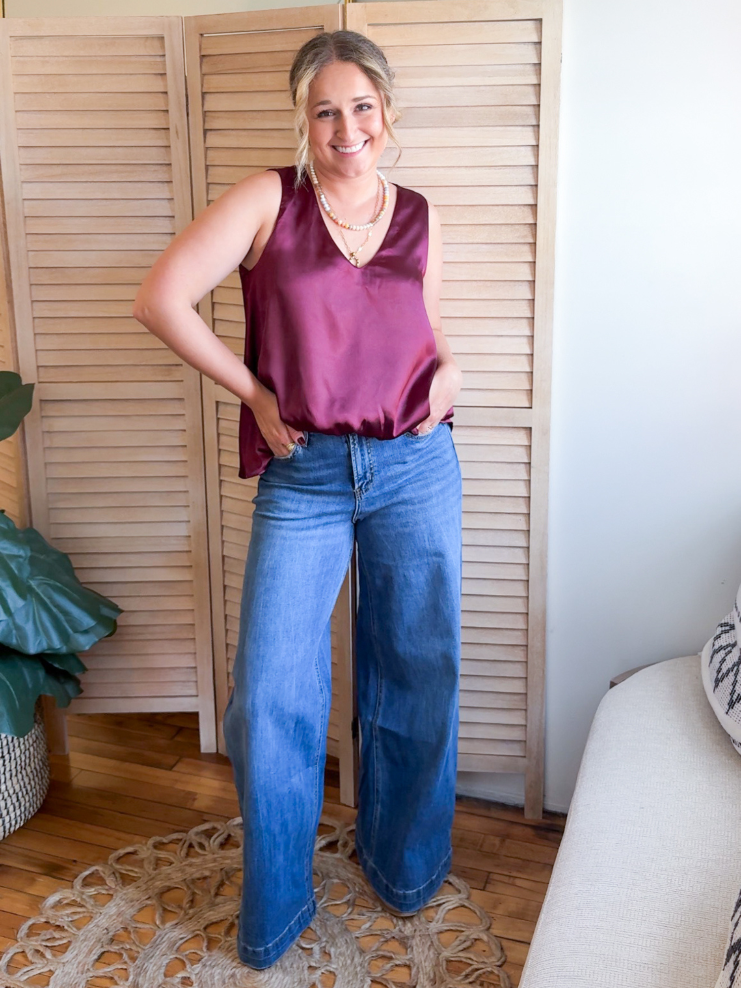 Portia Bubble Hem Tank - The Collective Rose