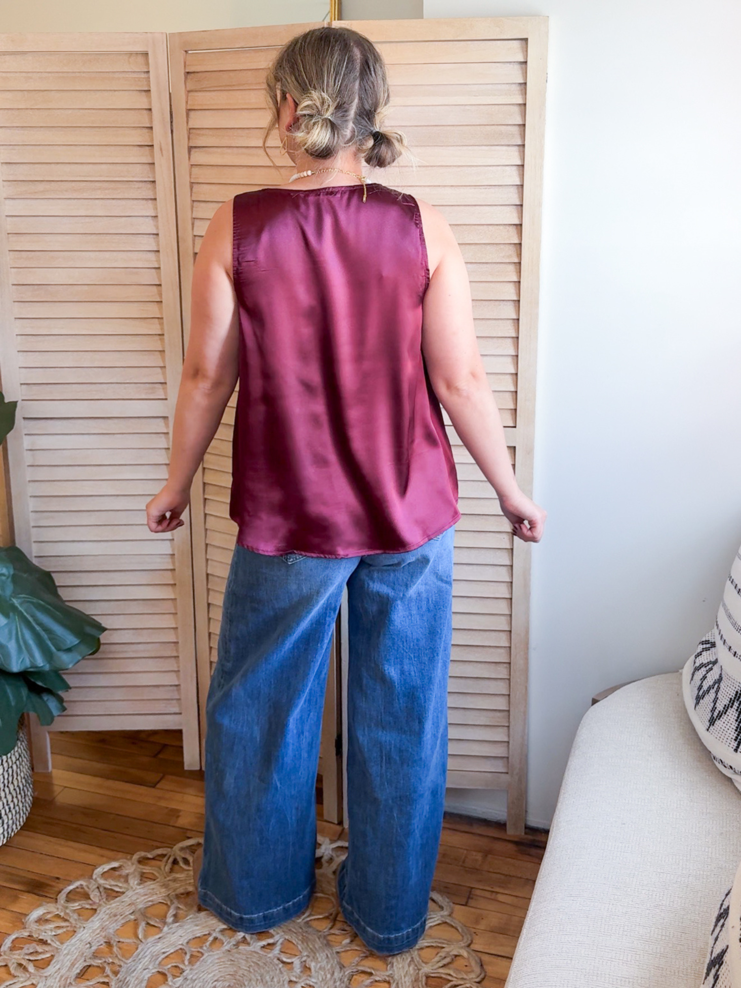 Portia Bubble Hem Tank - The Collective Rose