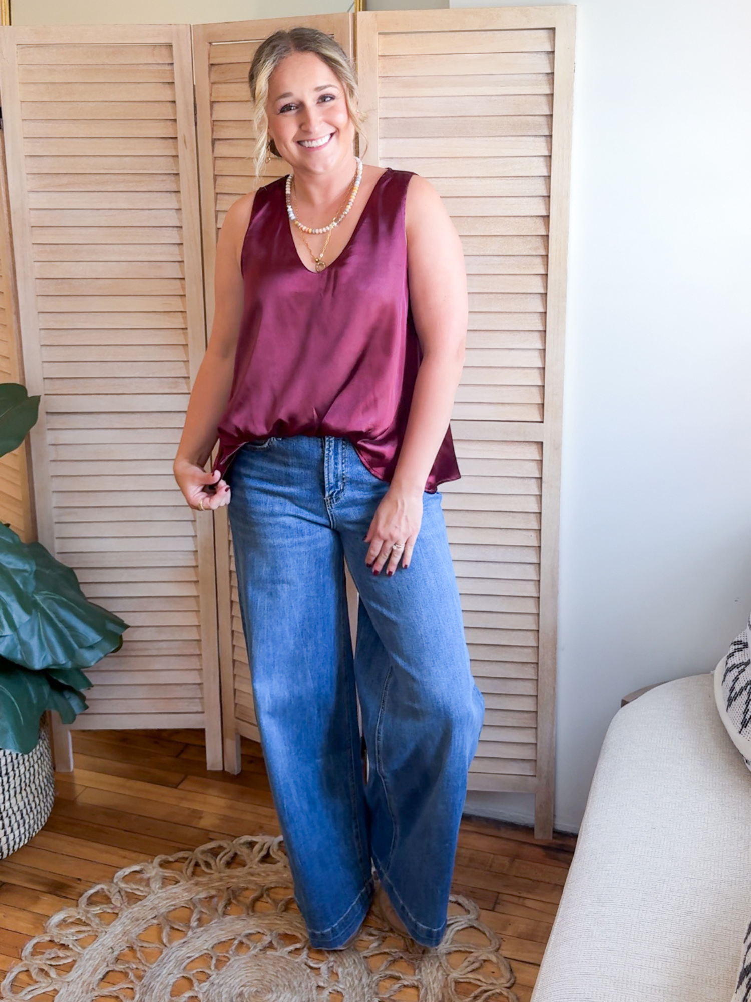 Portia Bubble Hem Tank - The Collective Rose