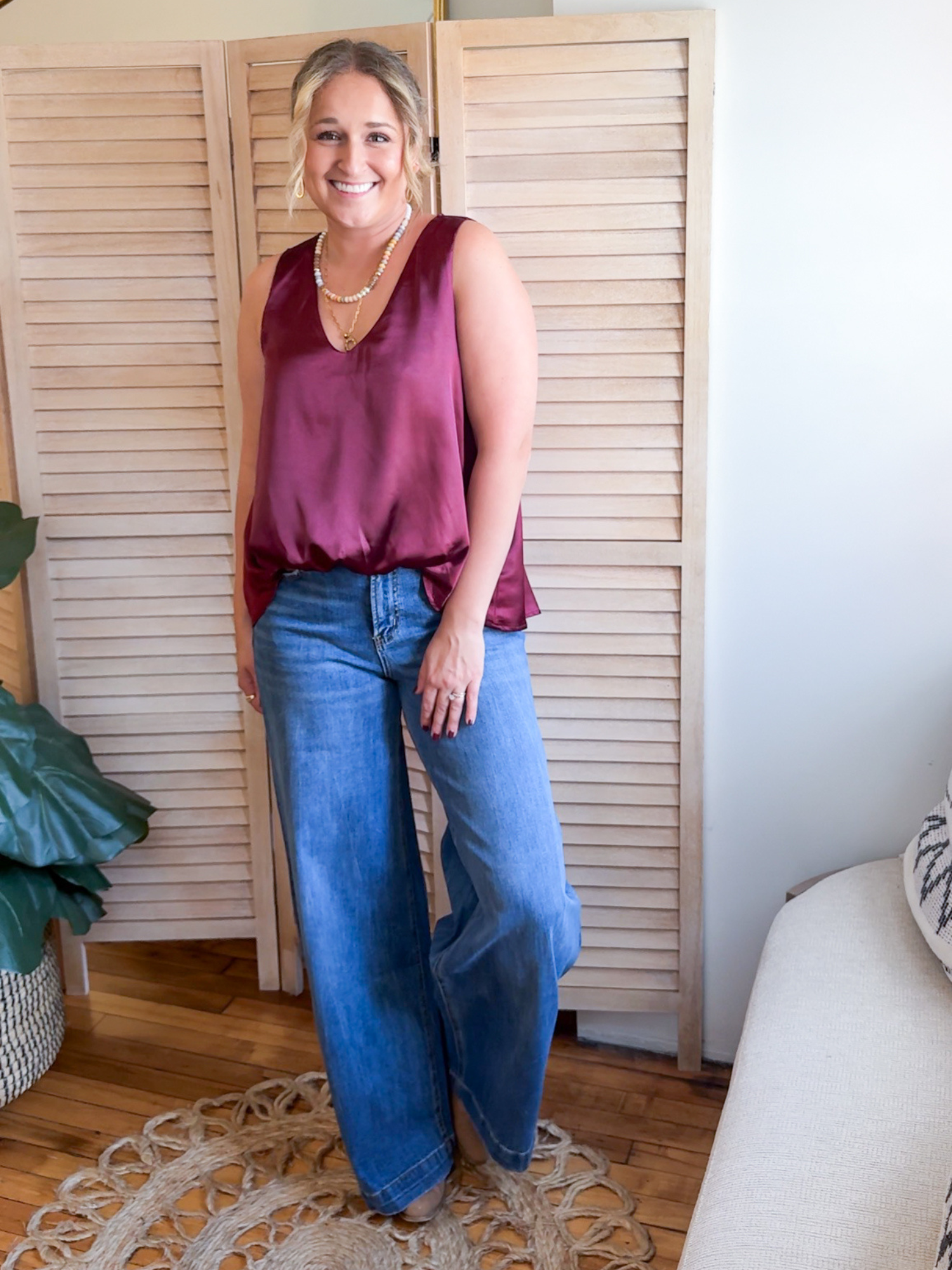Portia Bubble Hem Tank - The Collective Rose
