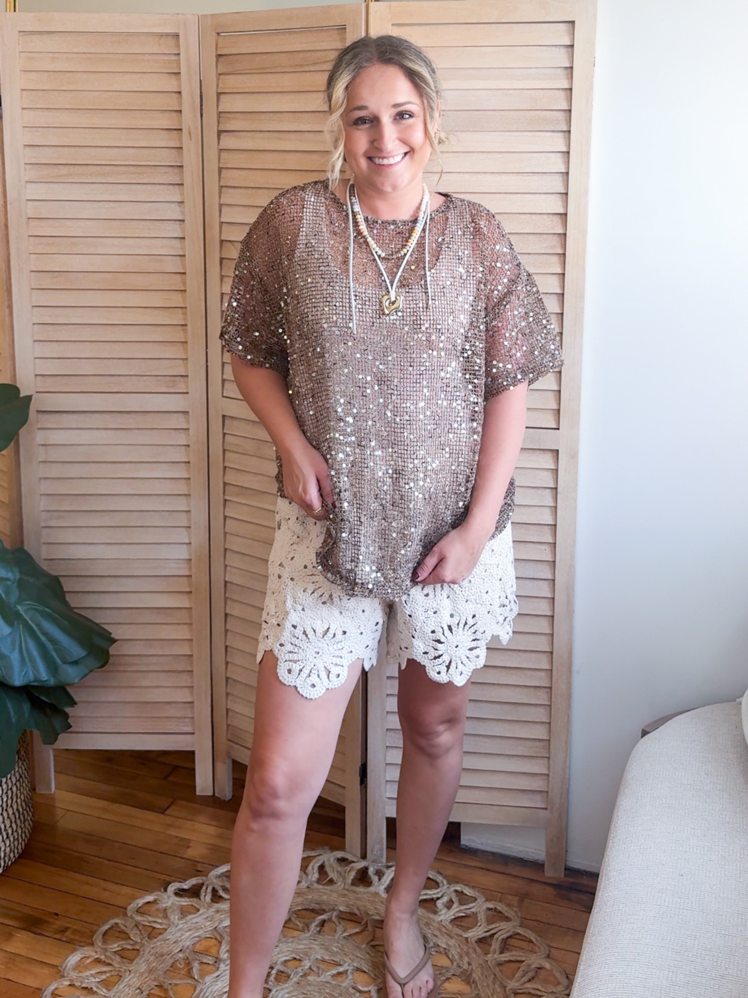Reena Sequin Sweater - The Collective Rose