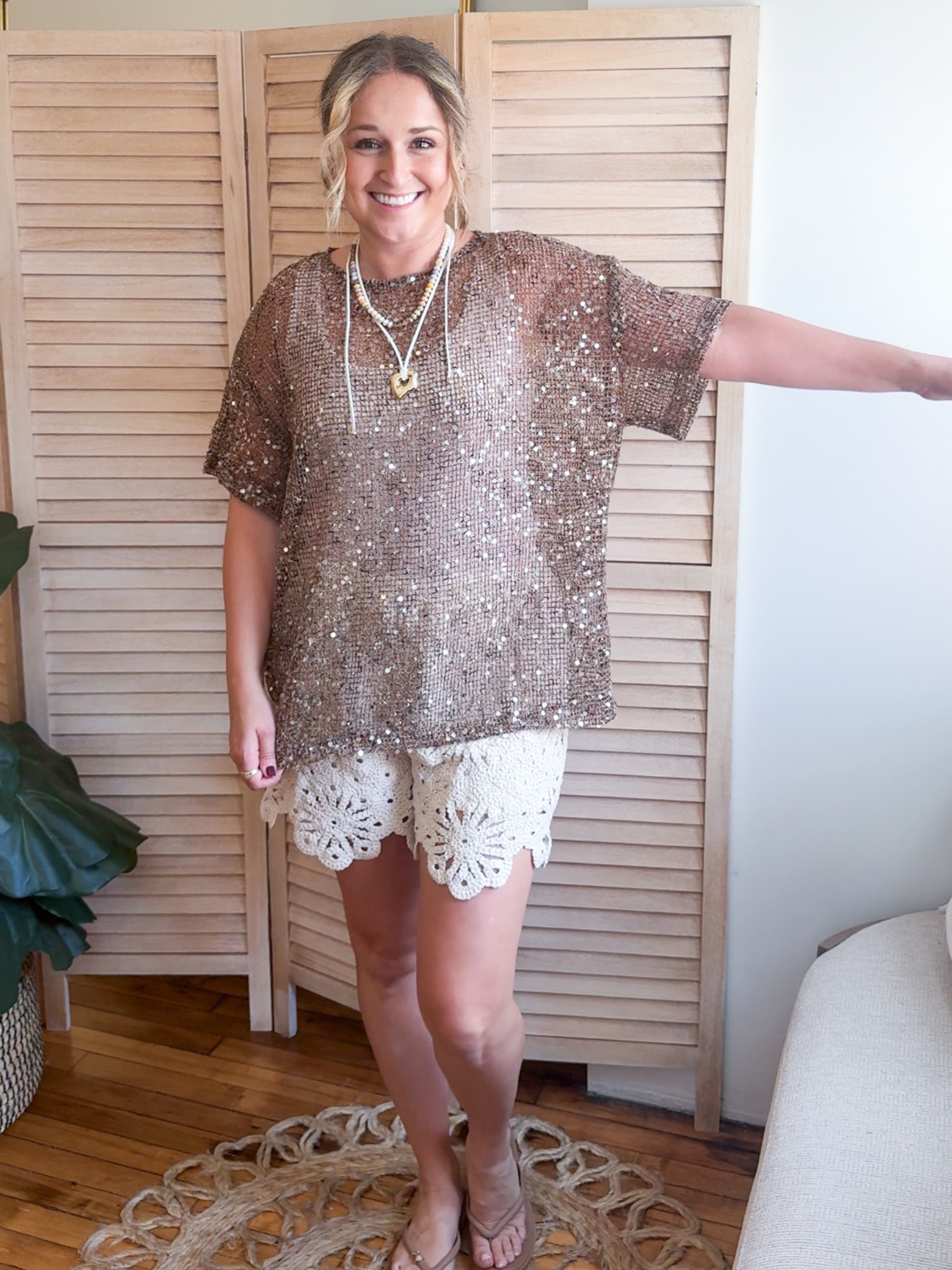 Reena Sequin Sweater - The Collective Rose