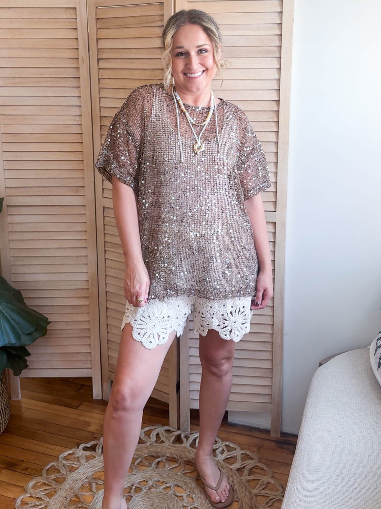 Reena Sequin Sweater - The Collective Rose