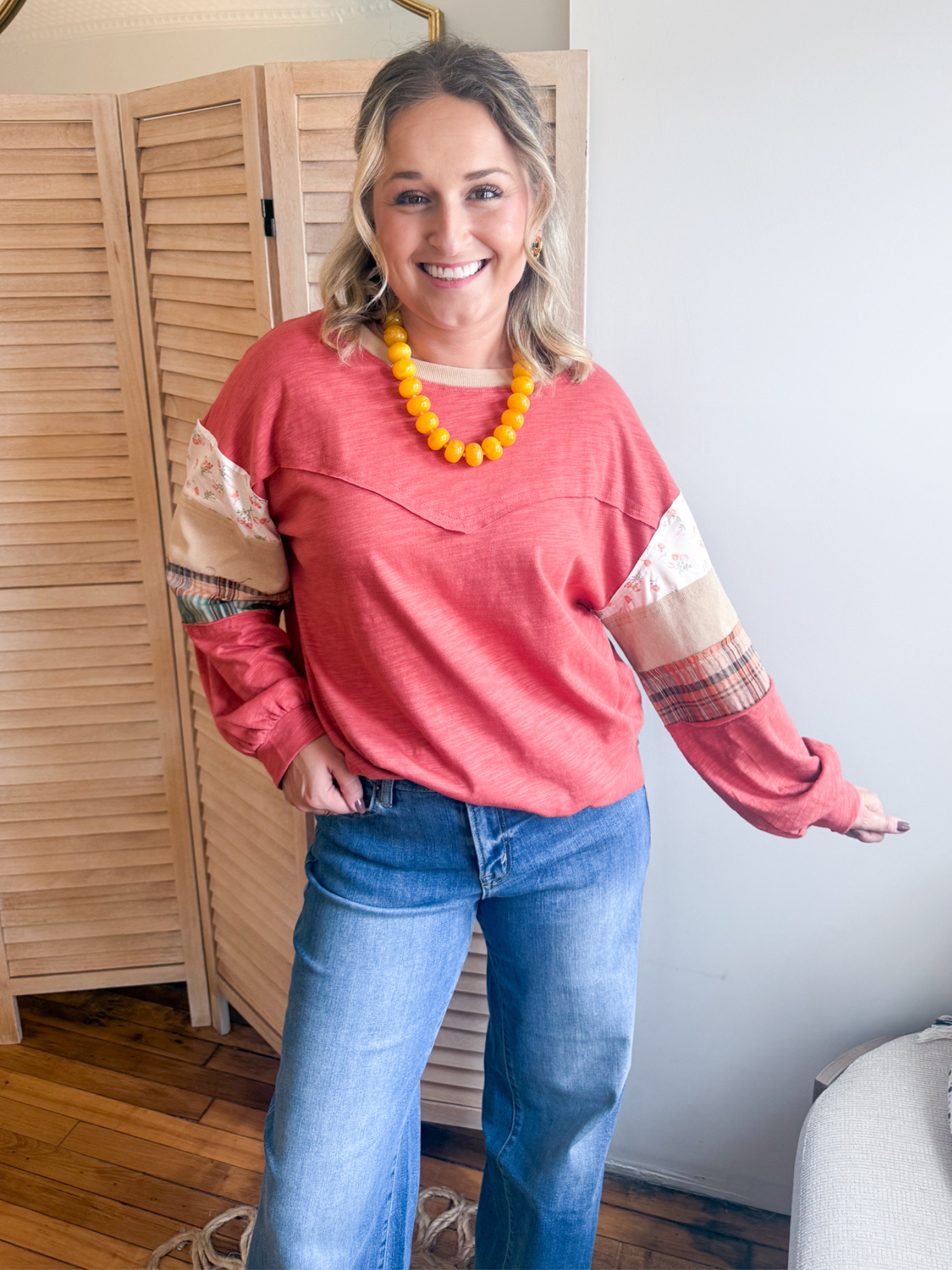 Sienna Colorblock Long Sleeve Tee