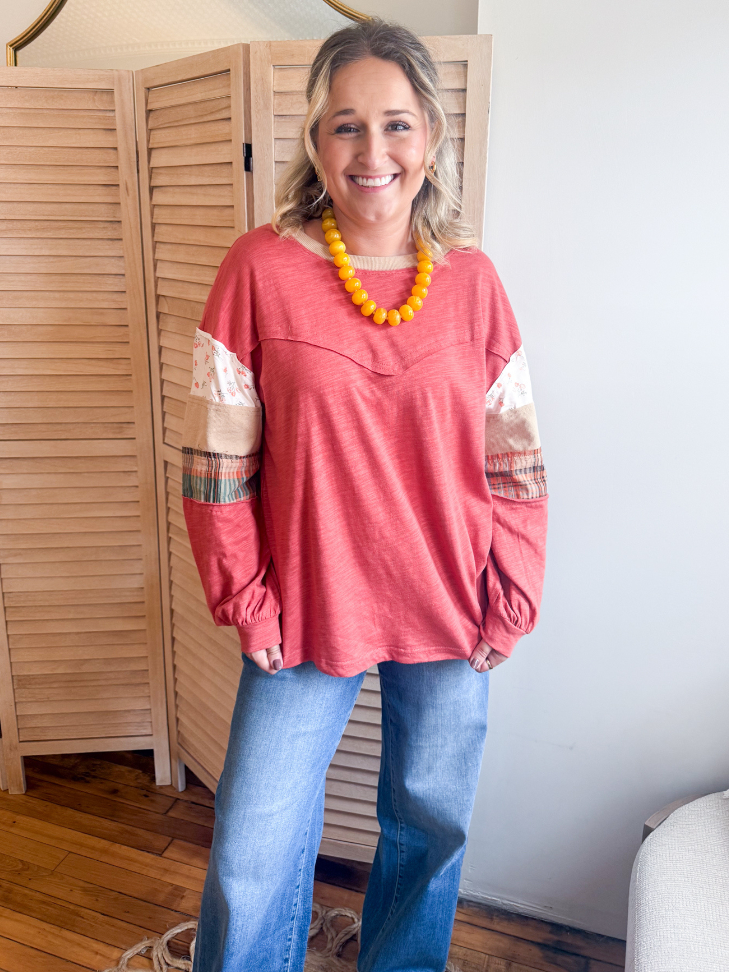 Sienna Colorblock Long Sleeve Tee
