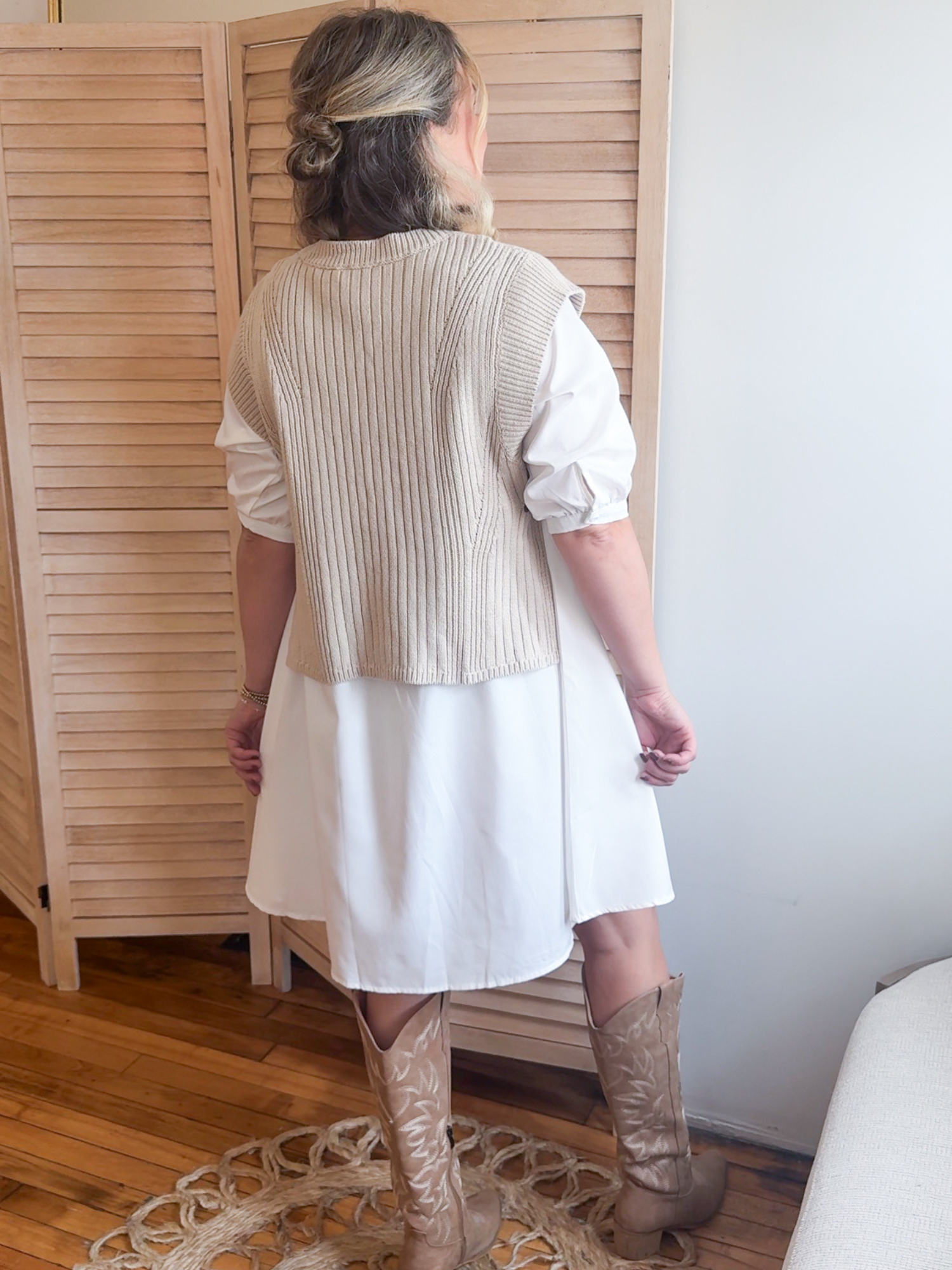 Clare Sweater Vest Twofer Dress