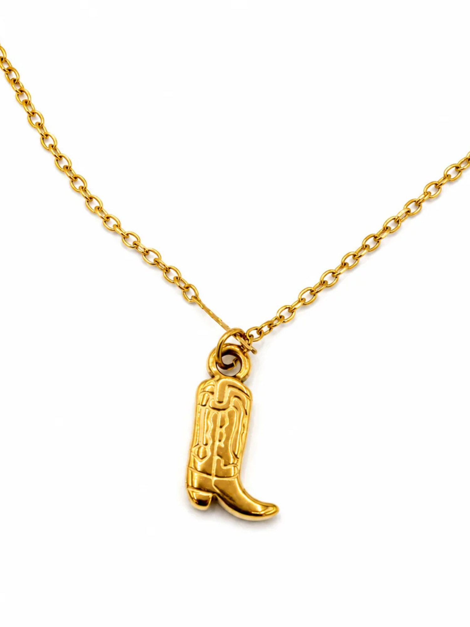 Howdy Cowgirl Boot Necklace