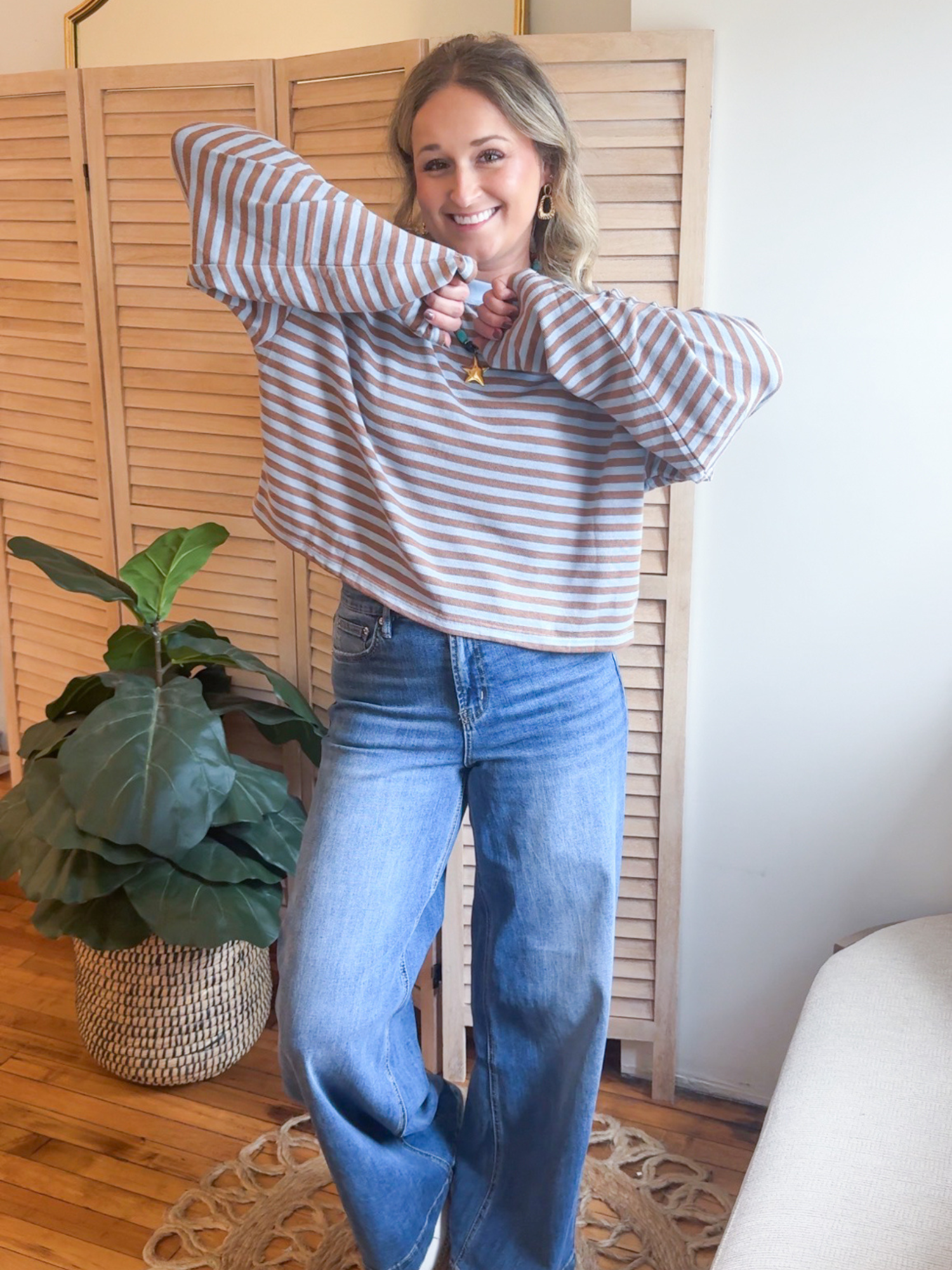 Linnie Striped Knit Top