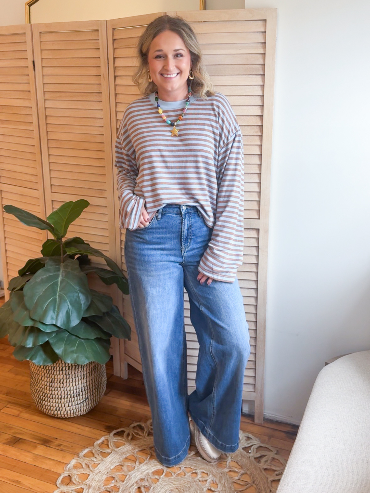 Linnie Striped Knit Top