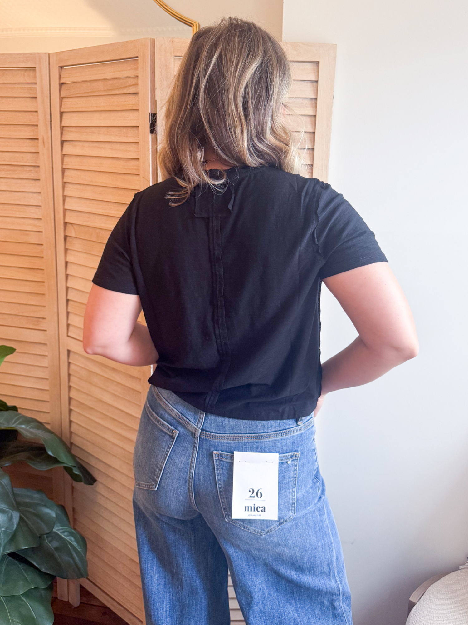 Kourt Short Sleeve Slub Tee - Black