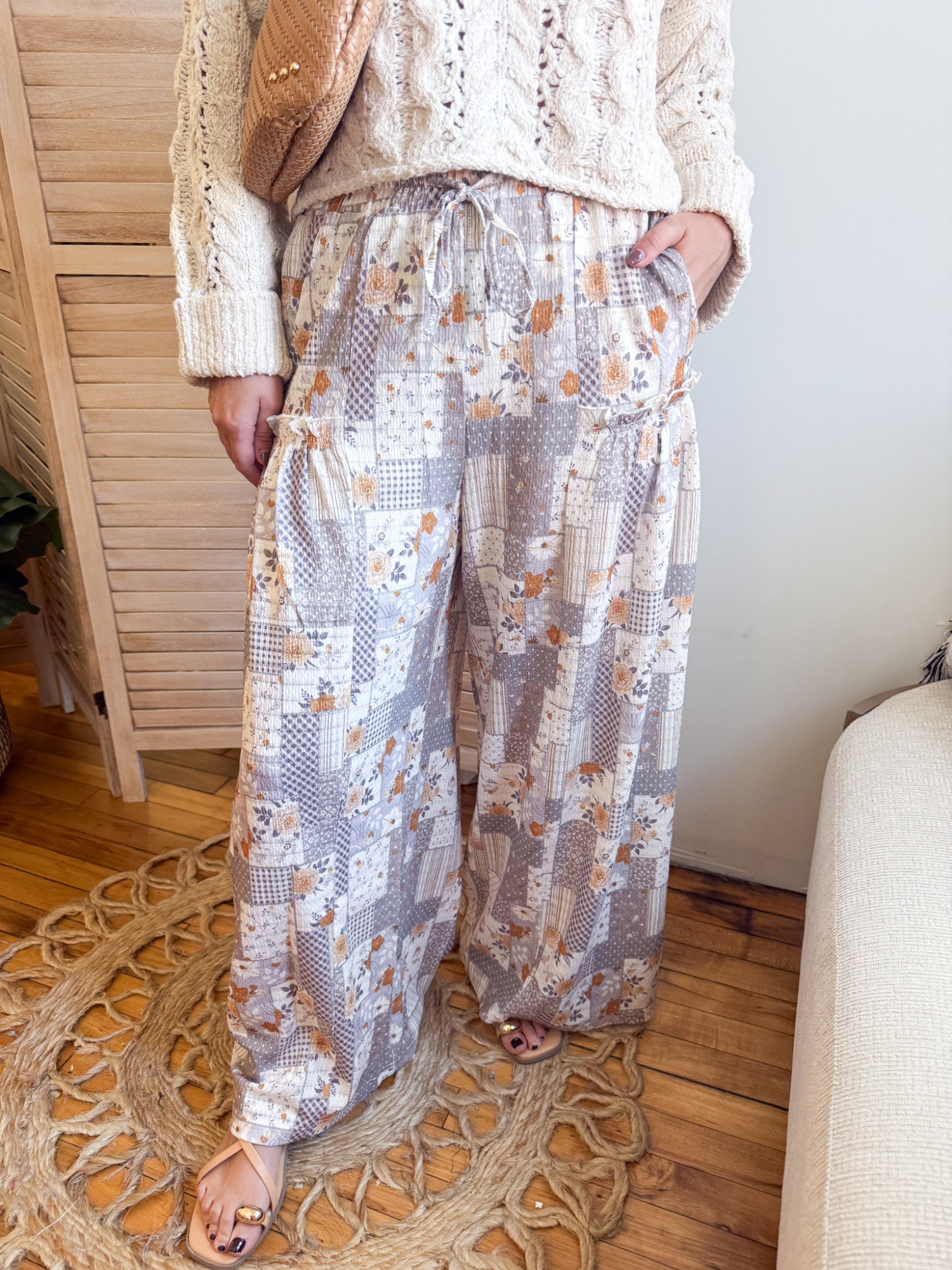 Isla Patchwork Wide Leg Pants