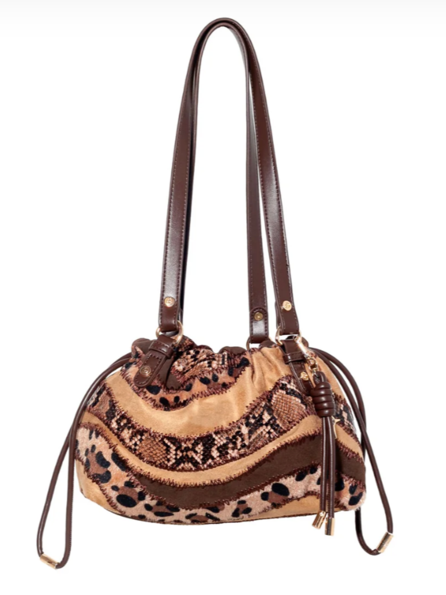 Desert Stitch Shoulder Bag - Leopard