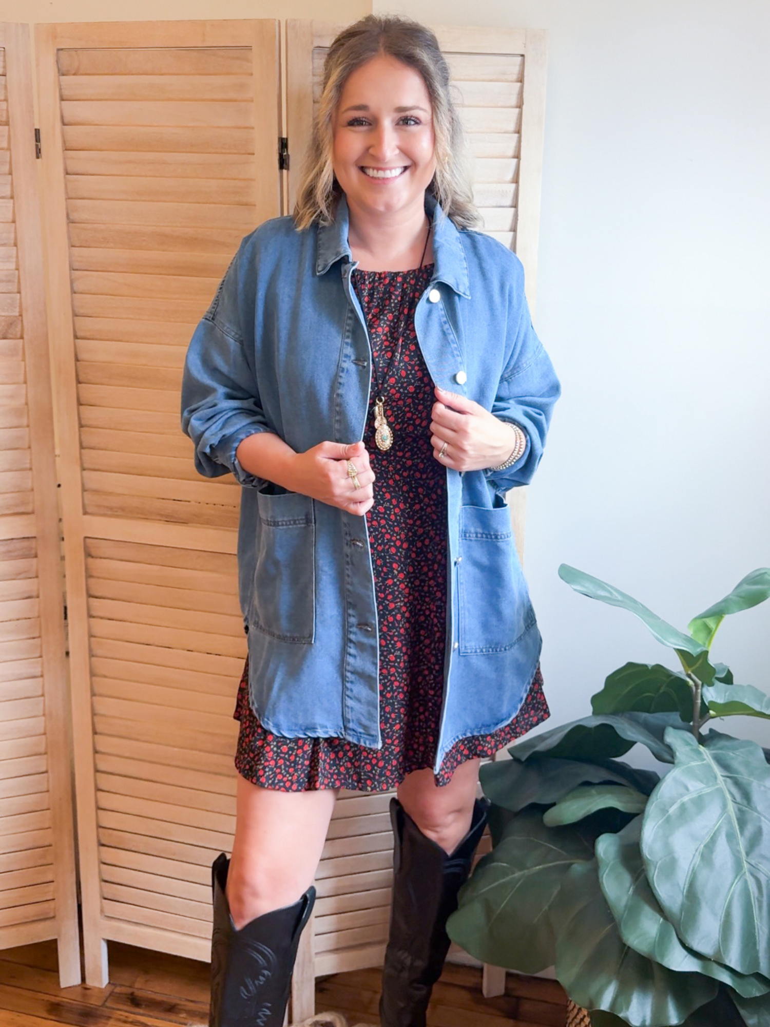 Carlyn Oversized Denim Shacket