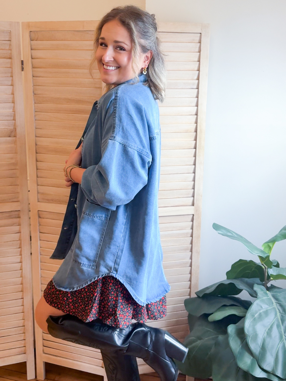 Carlyn Oversized Denim Shacket