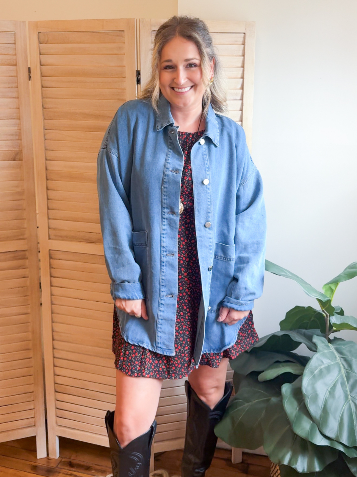 Carlyn Oversized Denim Shacket