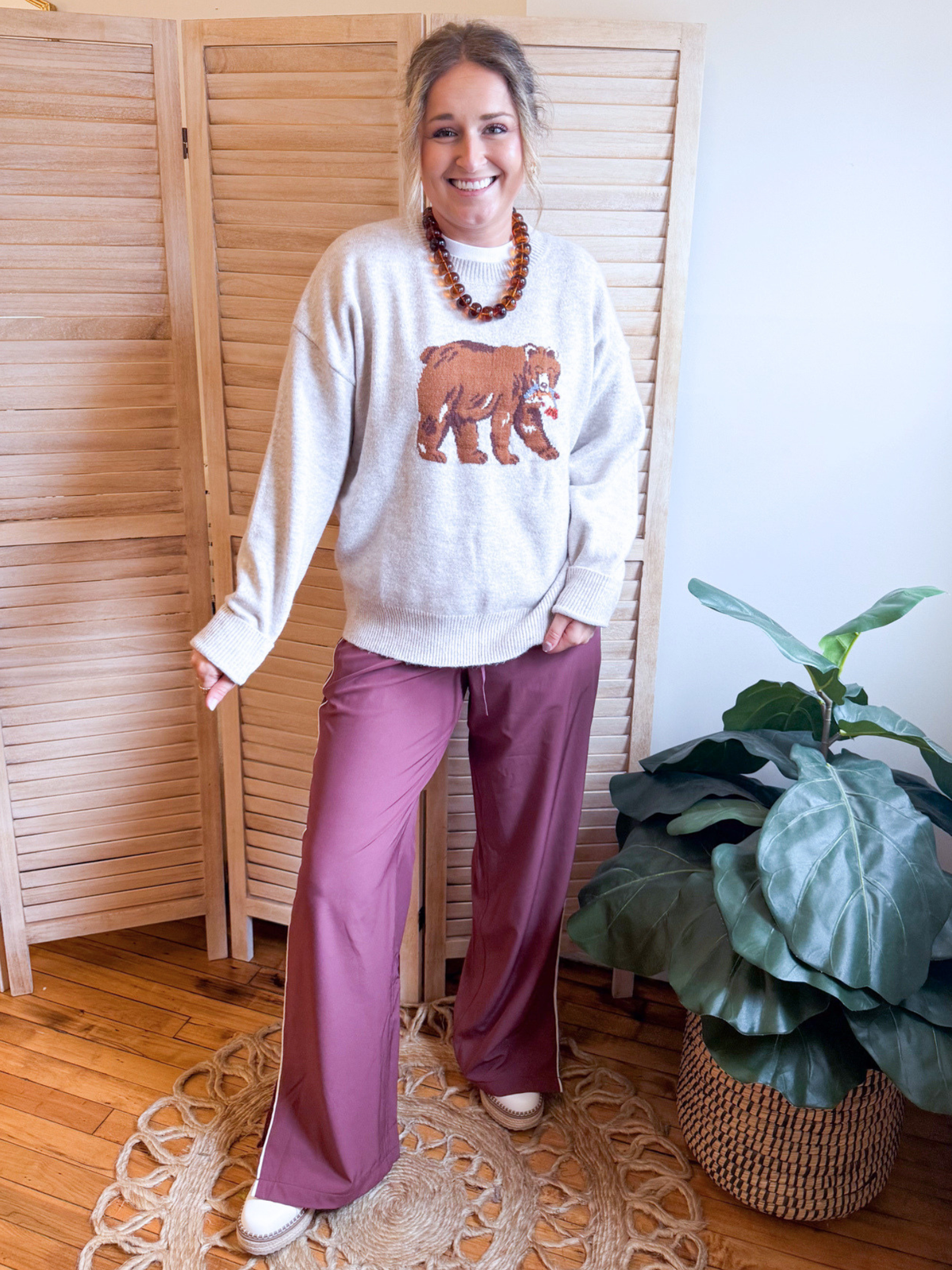 Gone Fishin Bear Sweater