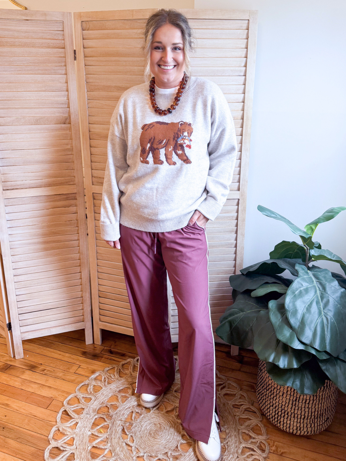 Gone Fishin Bear Sweater