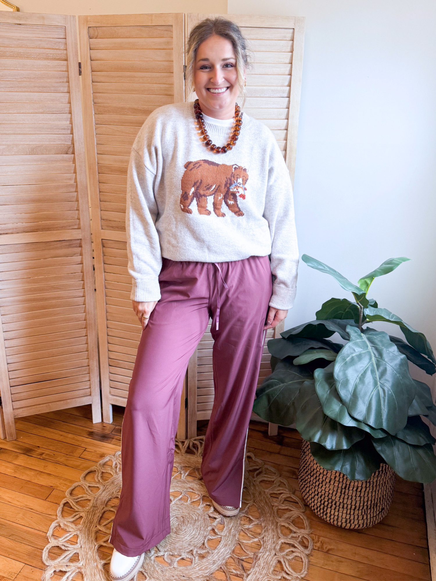 Gone Fishin Bear Sweater