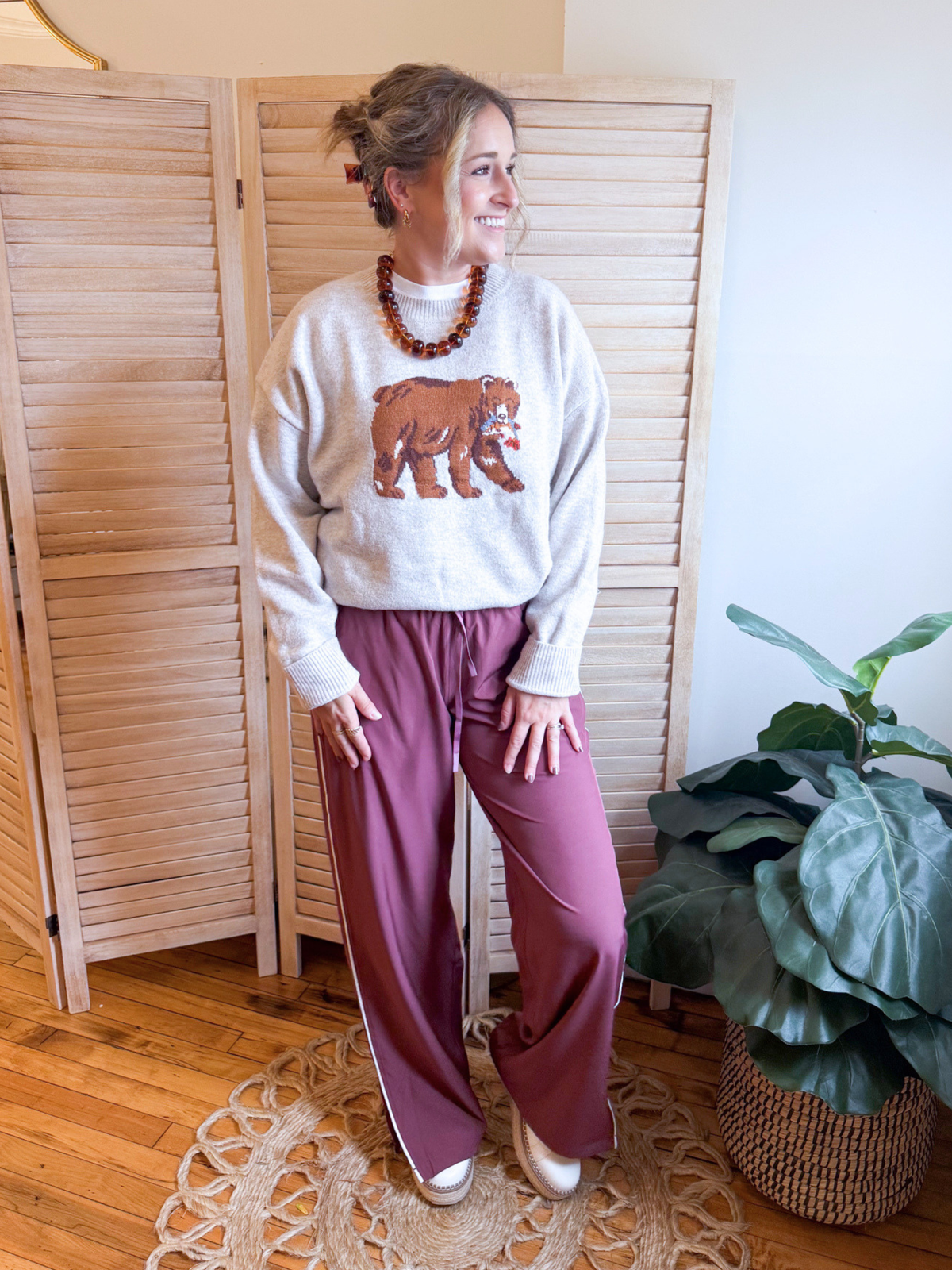 Gone Fishin Bear Sweater