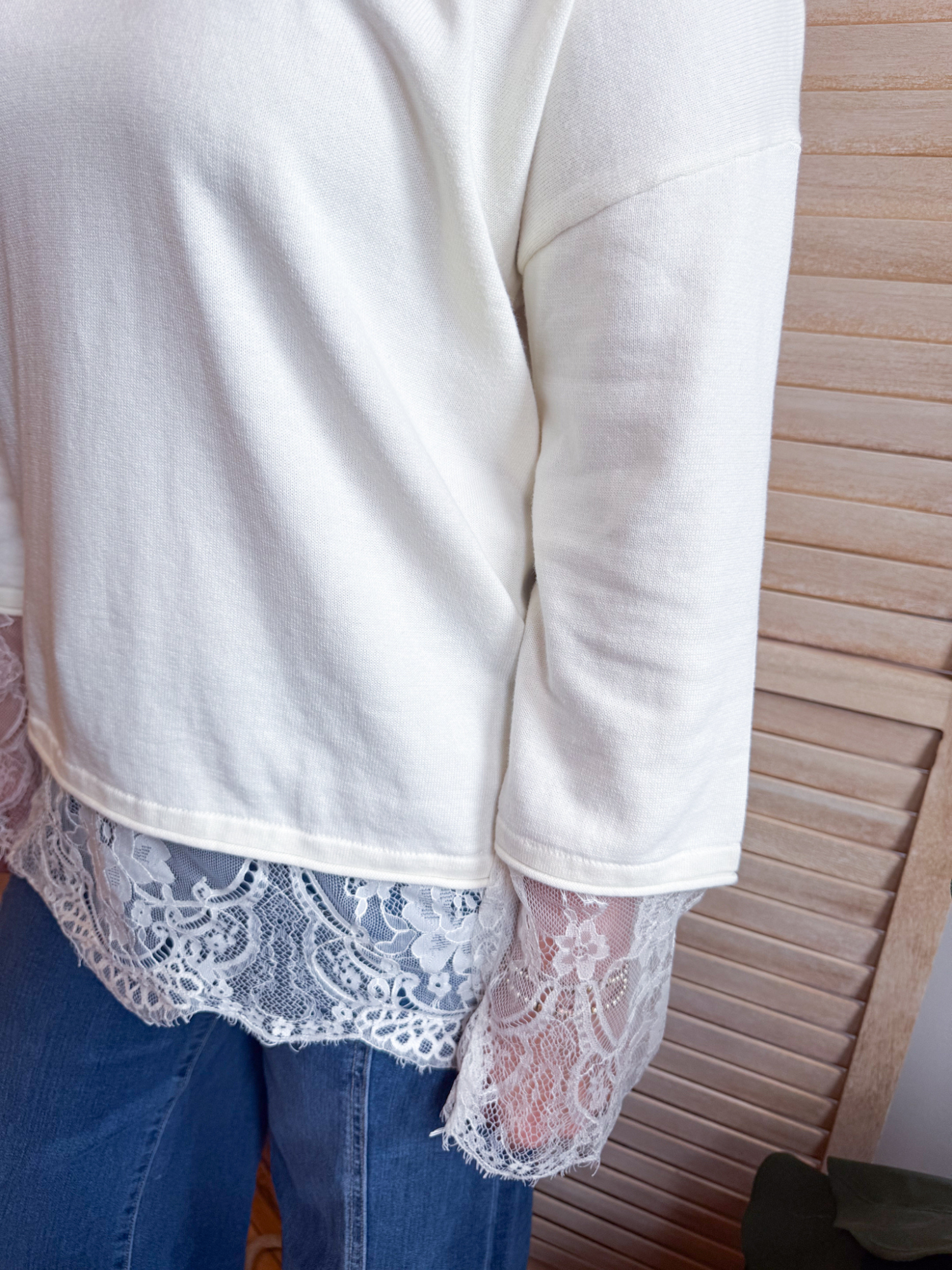 Callan Lace Trim Sweater