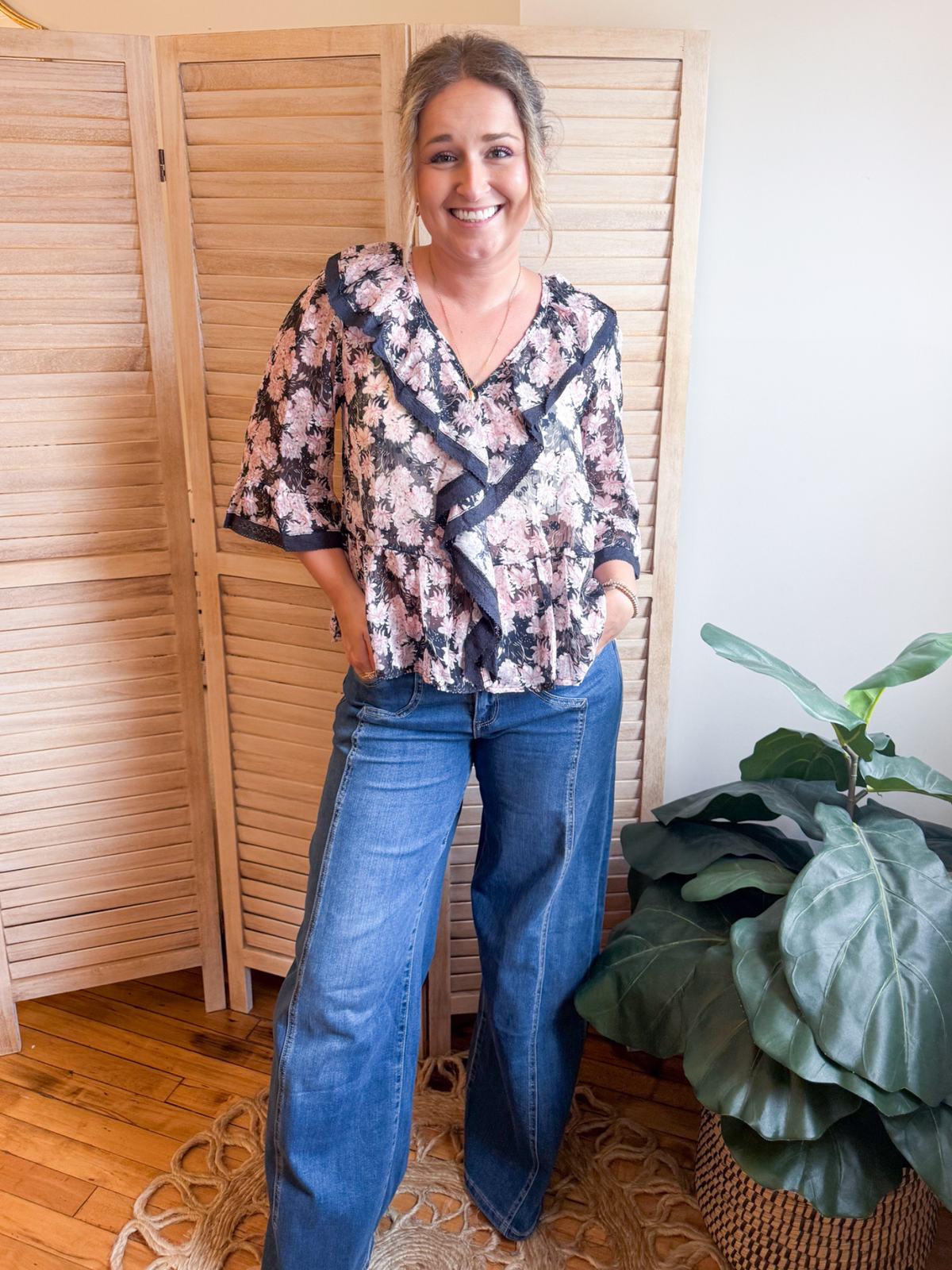 Evie Lace Trim Blouse